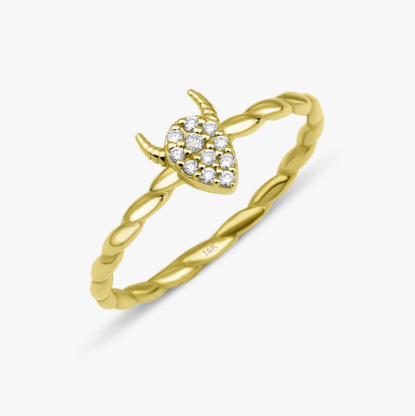 Diamond Devil Ring Available in 14K Gold