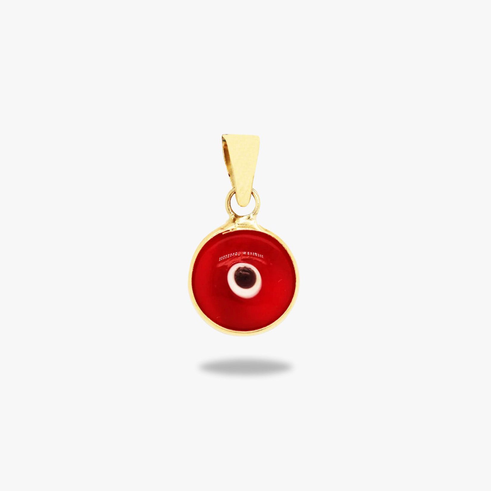 Red Evil Eye Pendant Necklace in 14K Gold