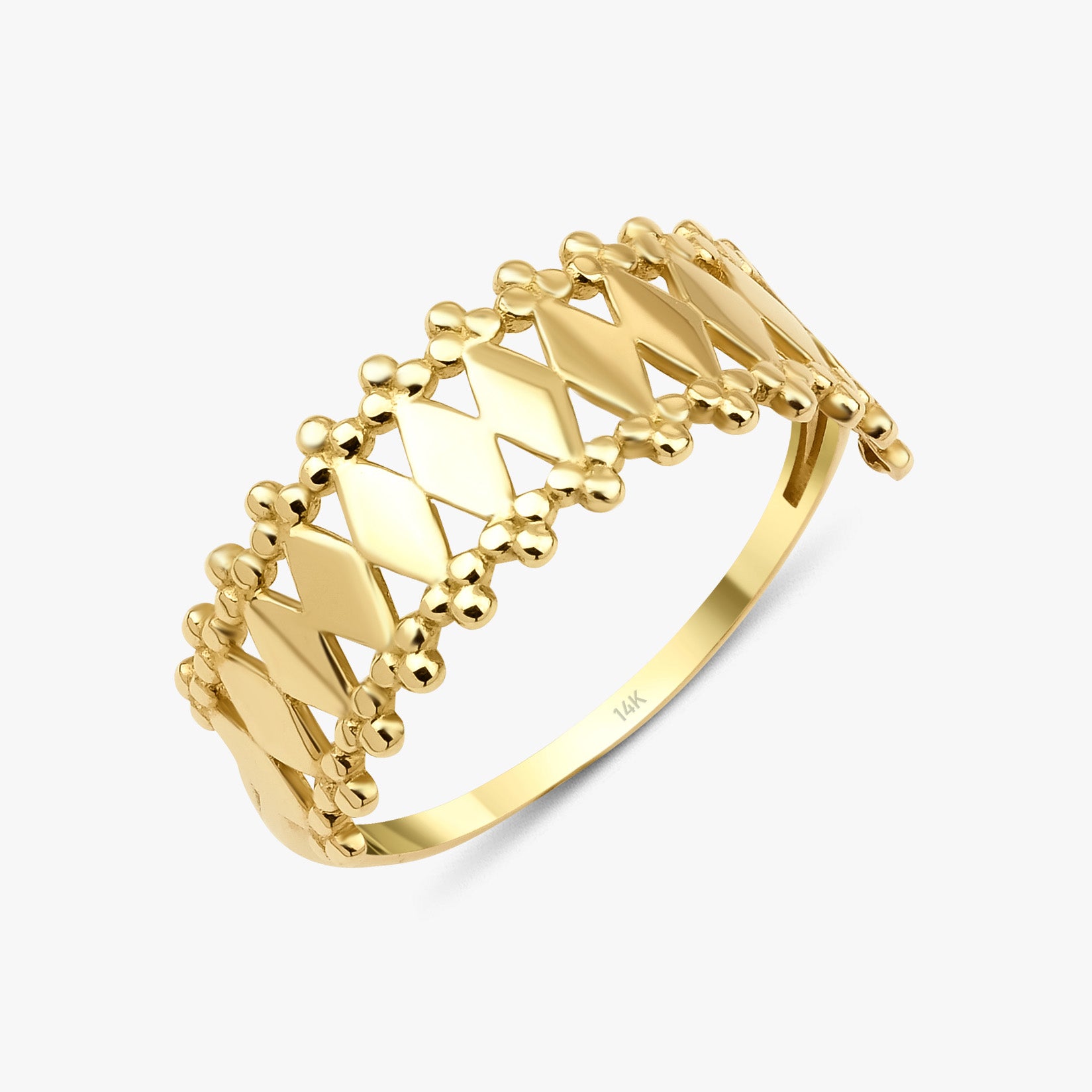14K Gold Crown Ring