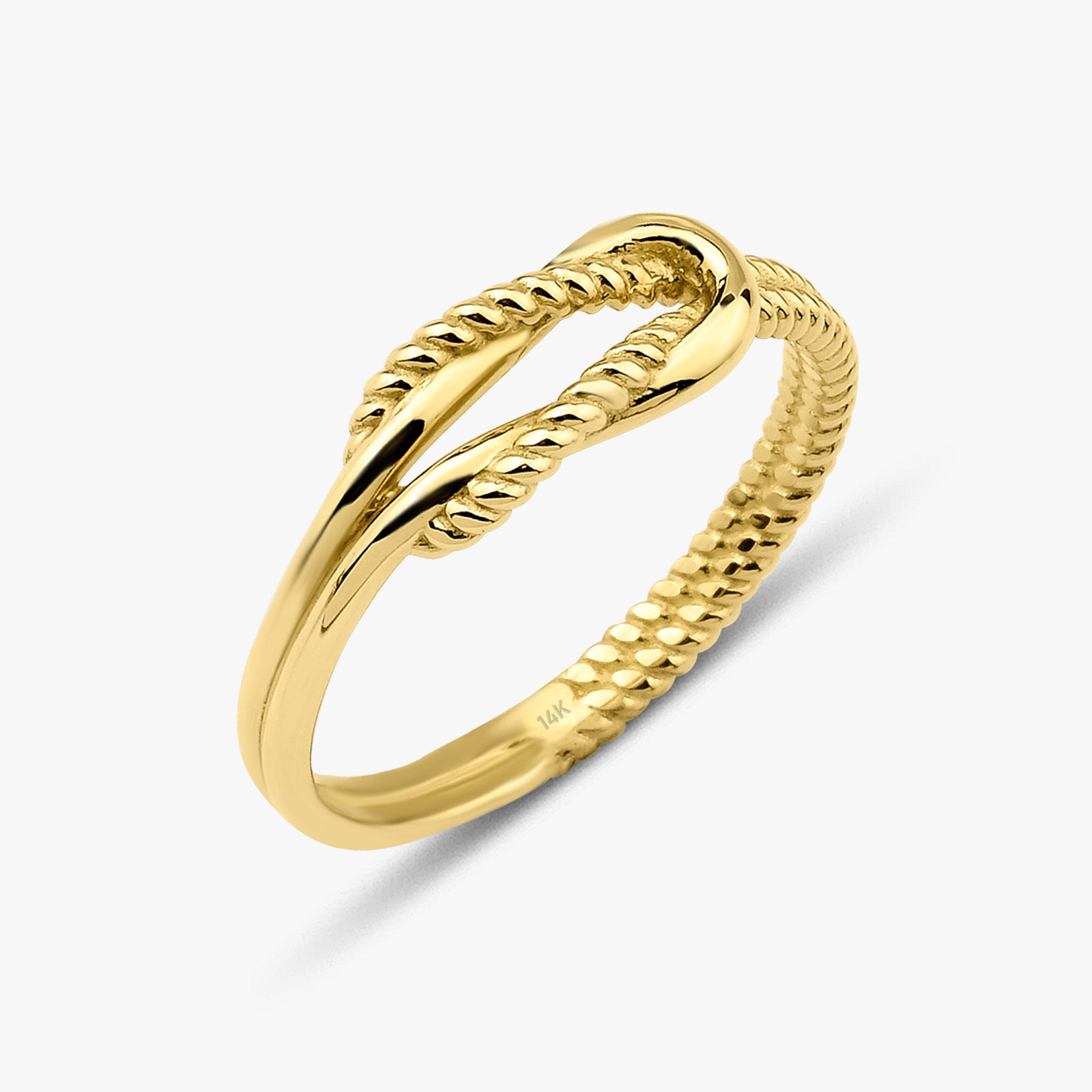 Infinity Knot Ring in 14K Gold