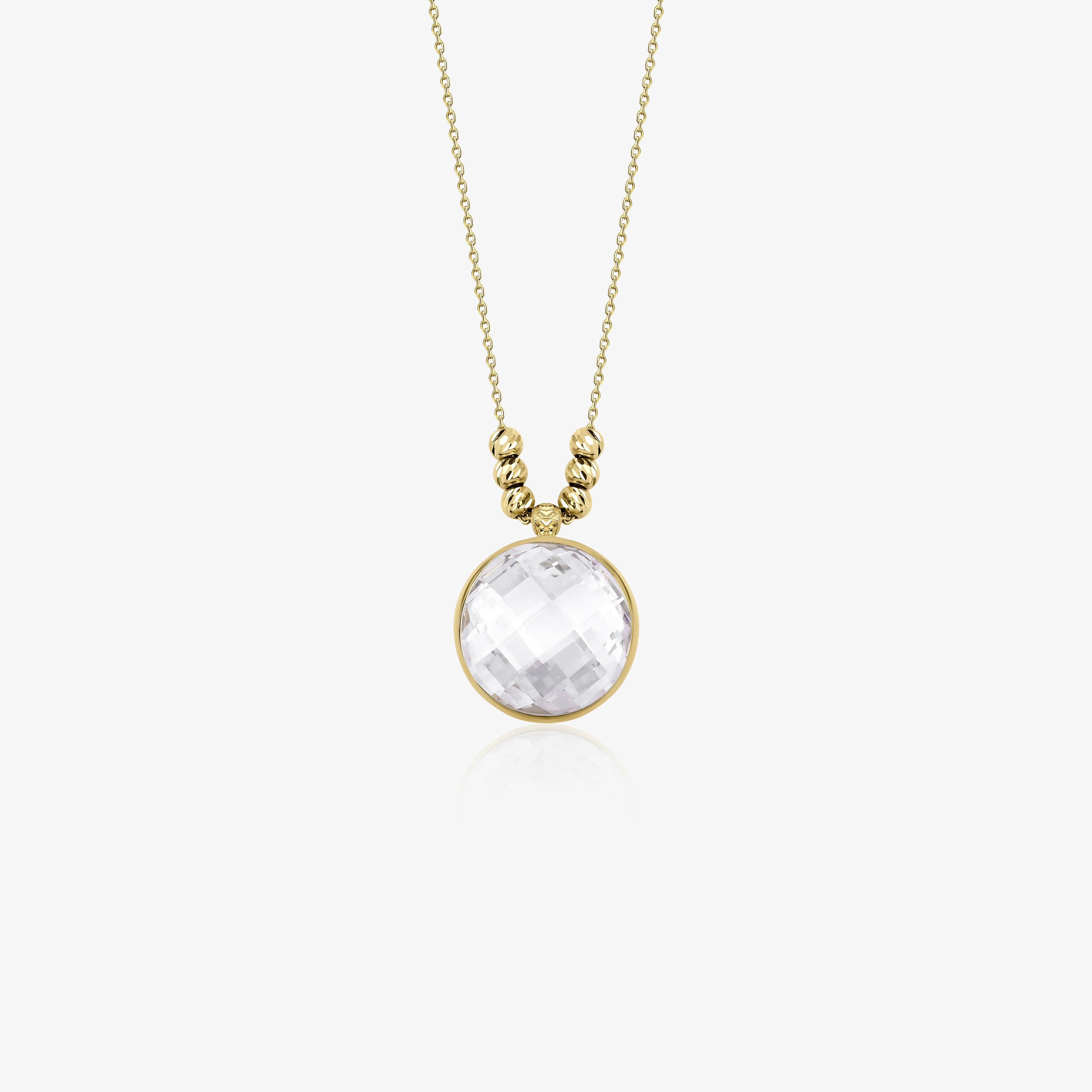 White Crystal Pendant Necklace