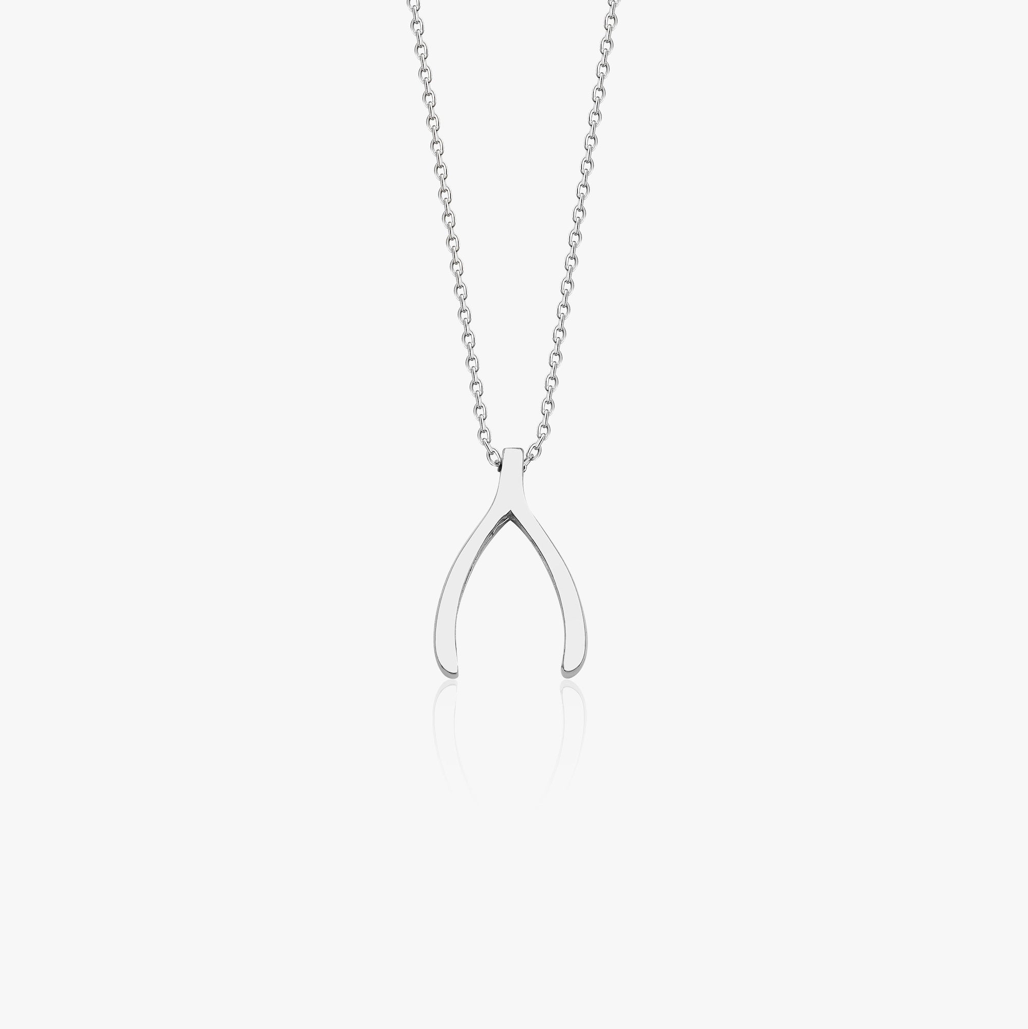 Wishbone Necklace in 14K Gold
