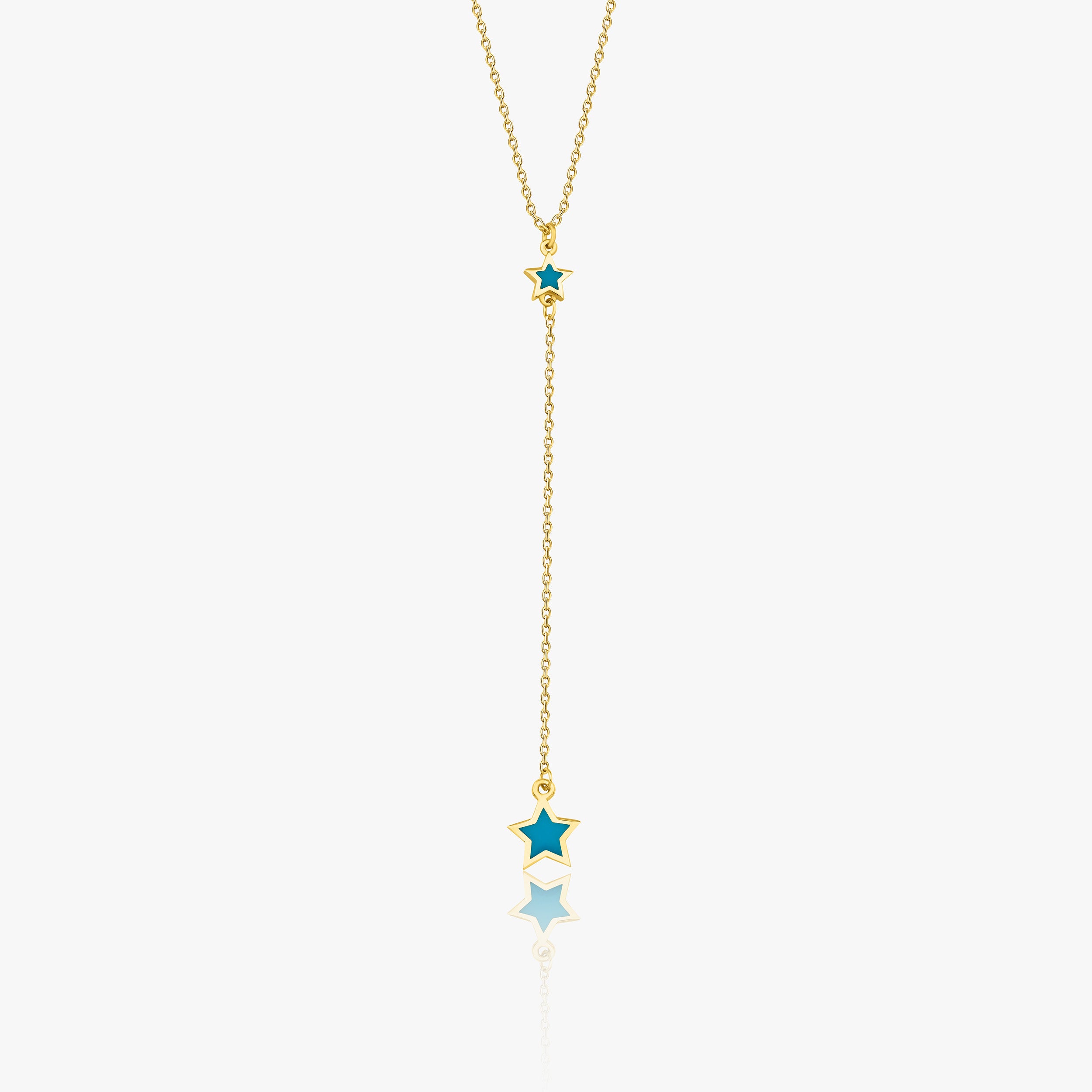 Star Lariat Necklace in 14K Gold