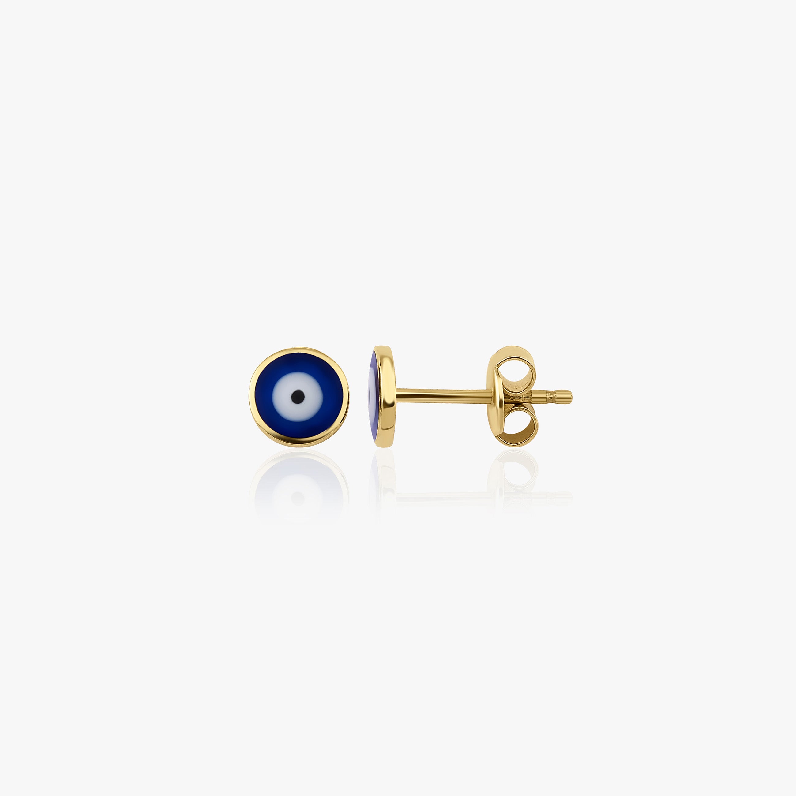 Evil Eye Studs in 14K Gold