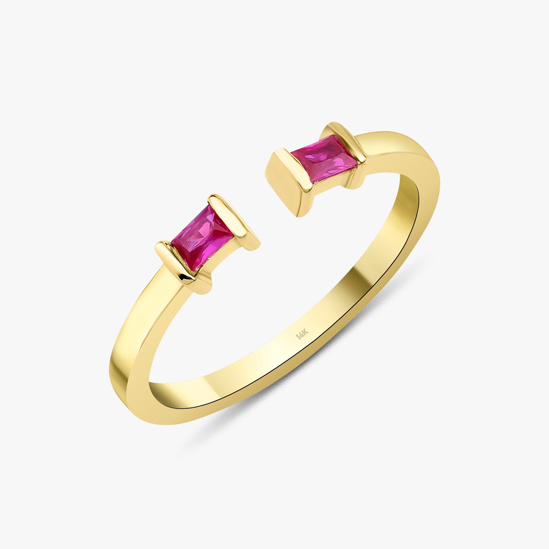 Open Cuff Ring in 14K Gold