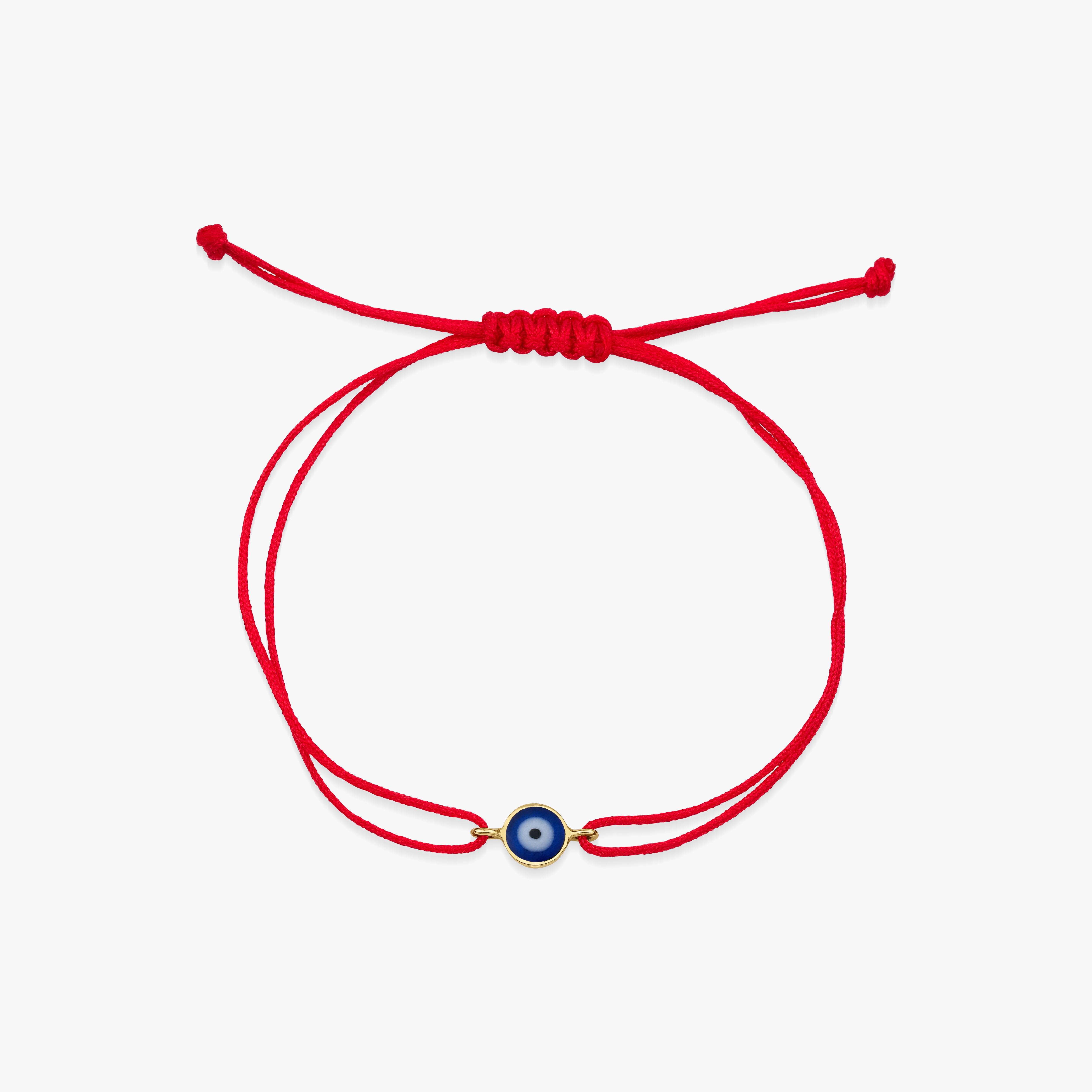 Navy Blue Evil Eye Bracelet in 14K Gold