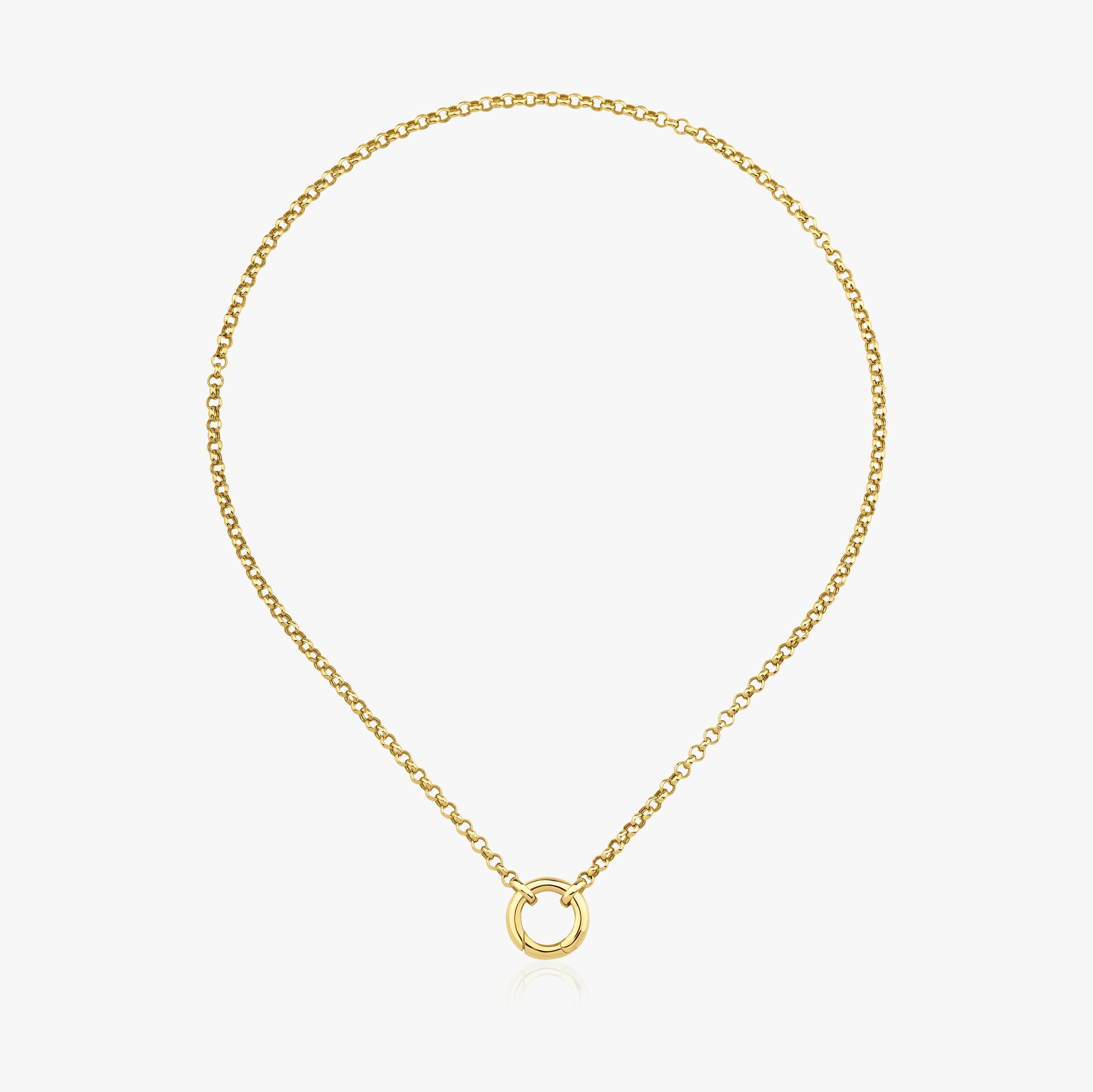 Charm Holder Necklace in 14K Gold