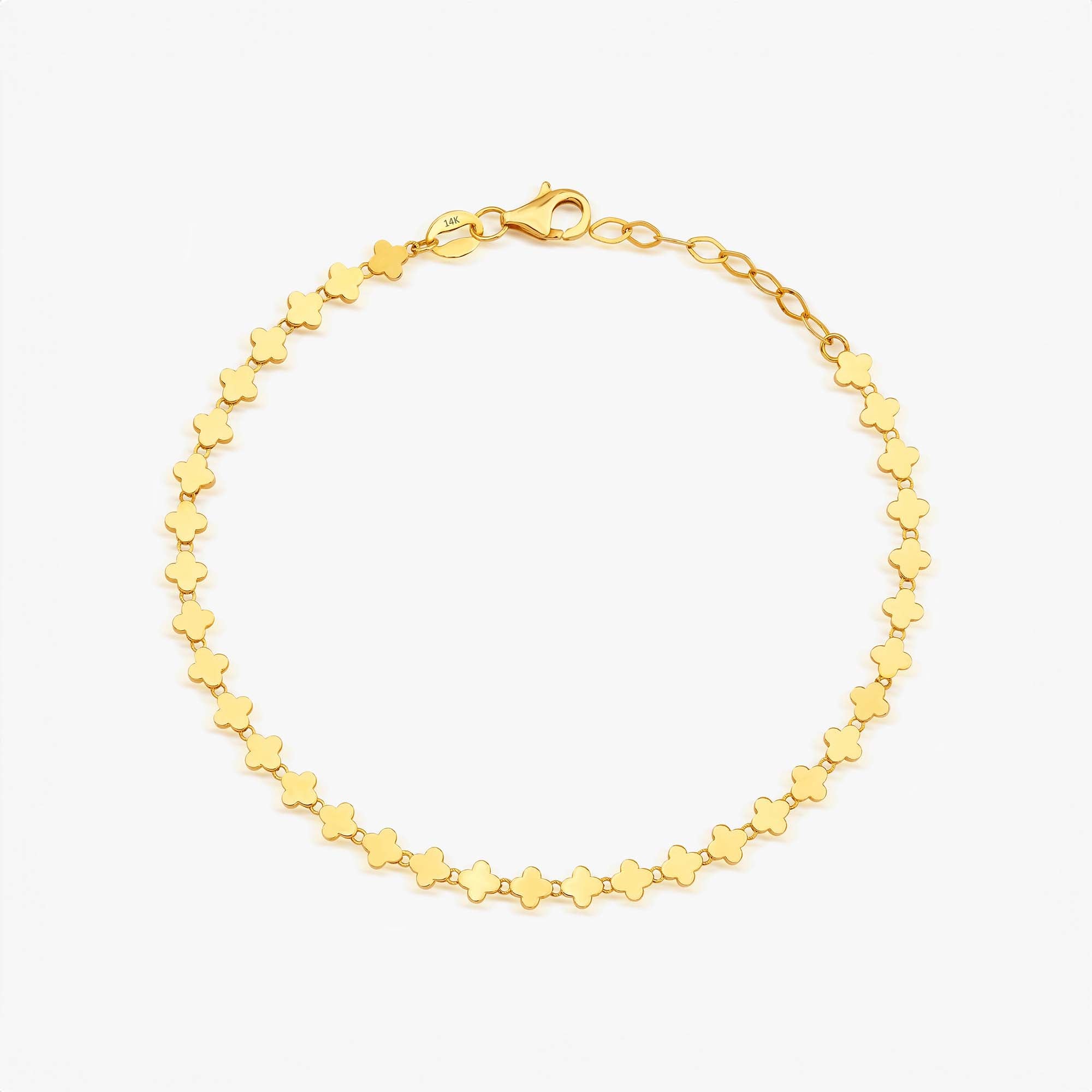 Clover Chain Bracelet in 14K Gold