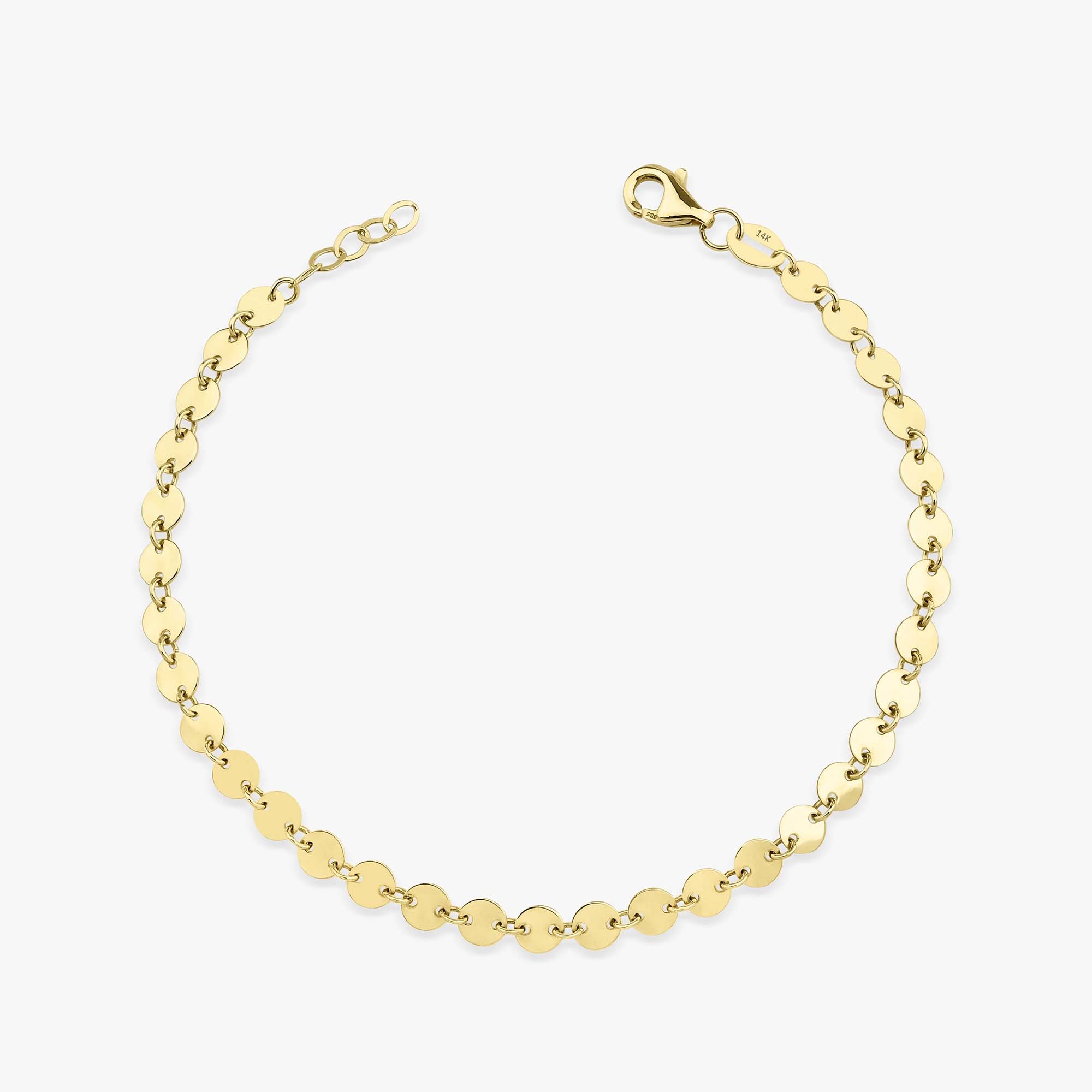 Circle Chain Bracelet in 14K Gold