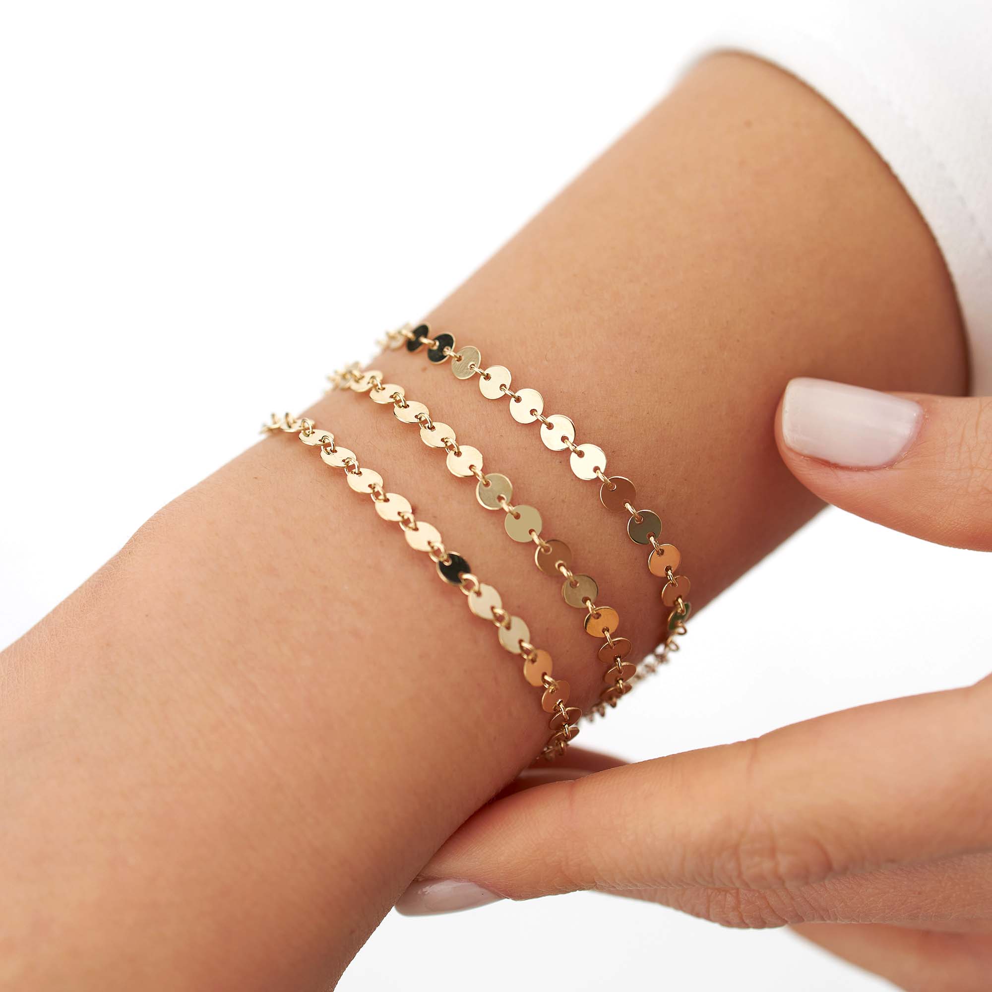 Circle Chain Bracelet in 14K Gold