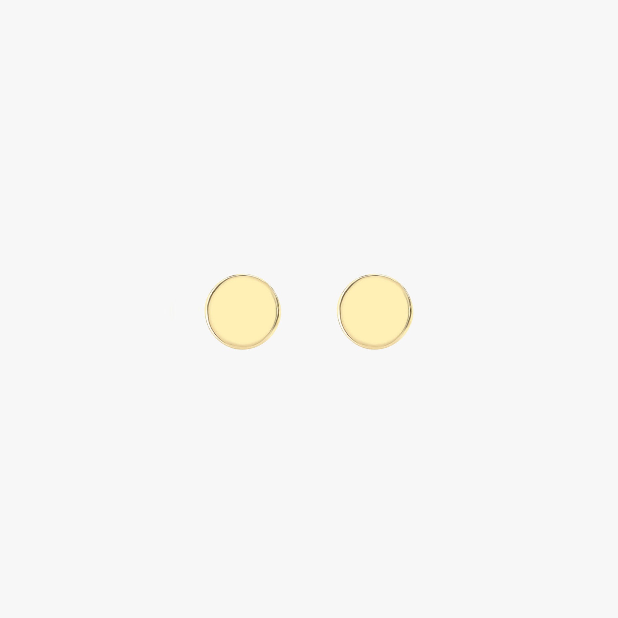 Mini Circle Studs in 14K Gold