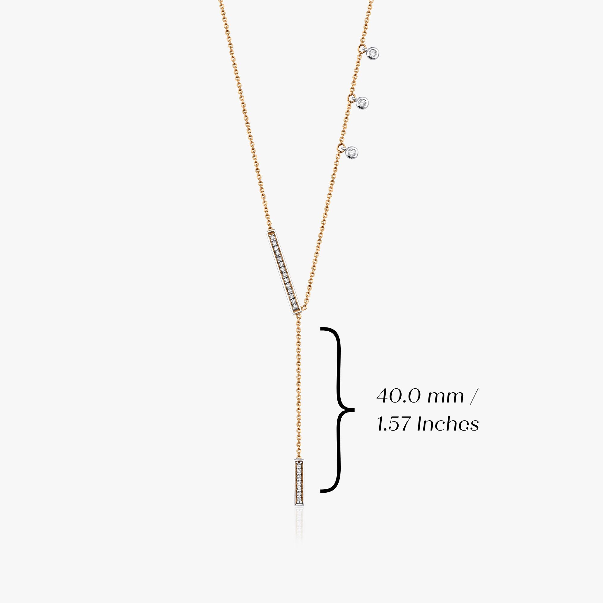 Diamond Lariat Necklace Available in 14K and 18K Gold