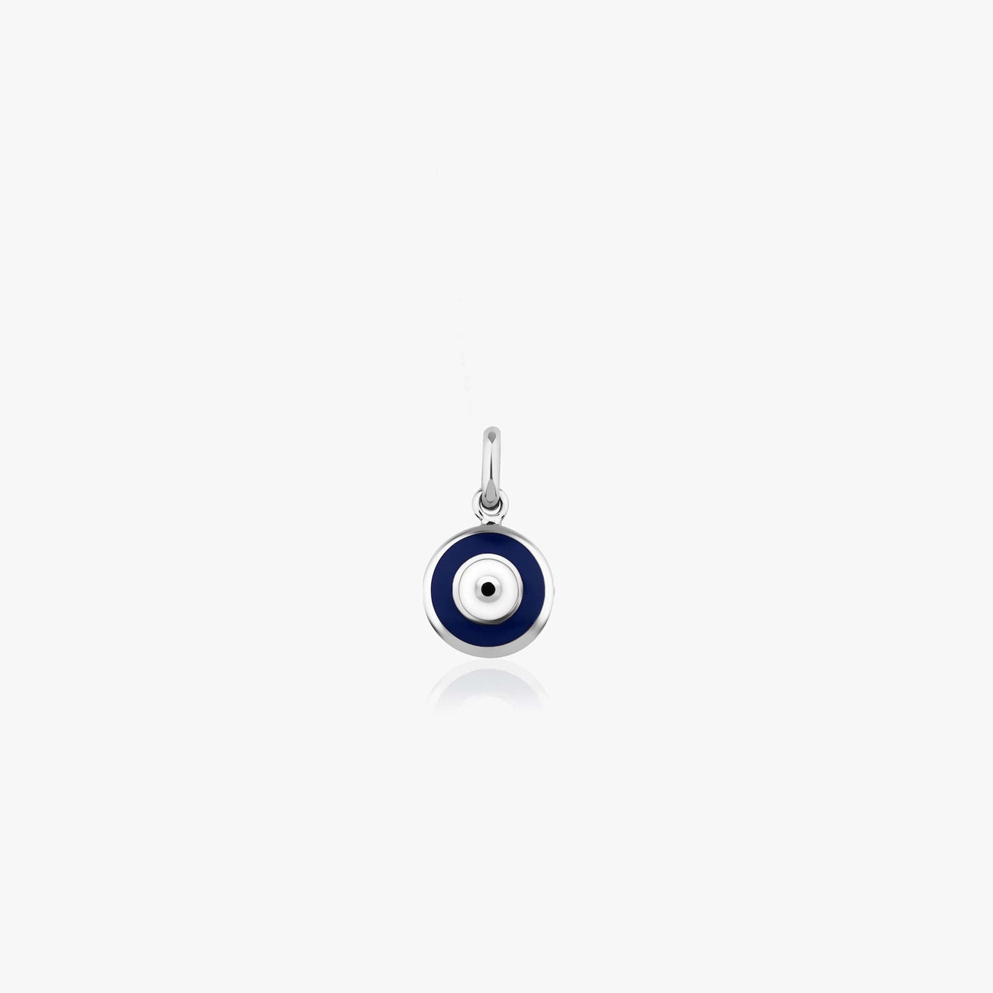 Dark Blue Evil Eye Pendant in 14K Gold