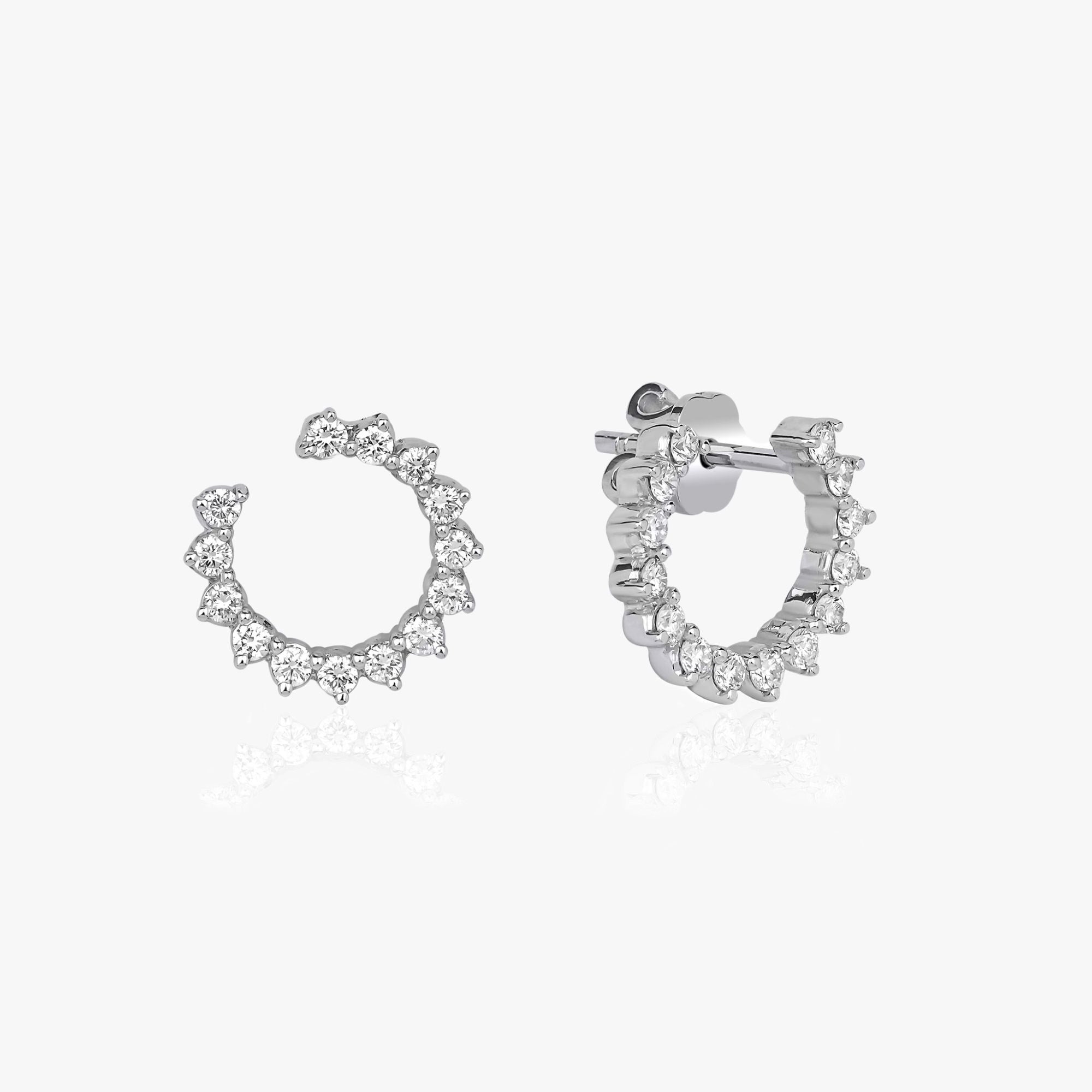 Eternal Winter Sun Diamond Earrings Available in 14K and 18K Gold