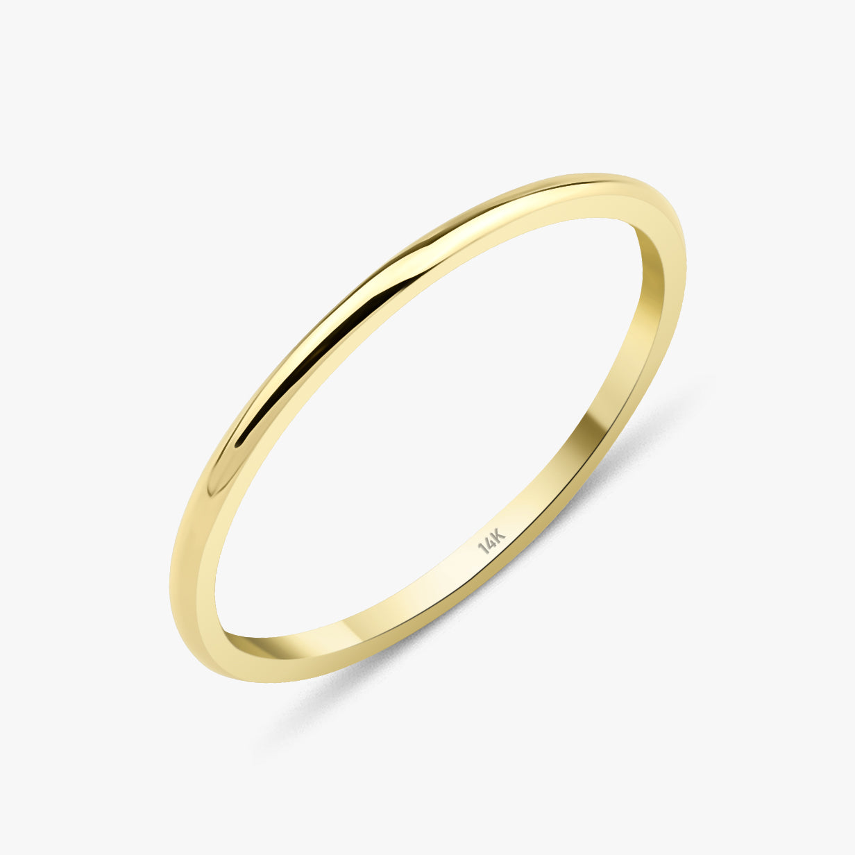 Thin Simple Gold Band in 14K Gold