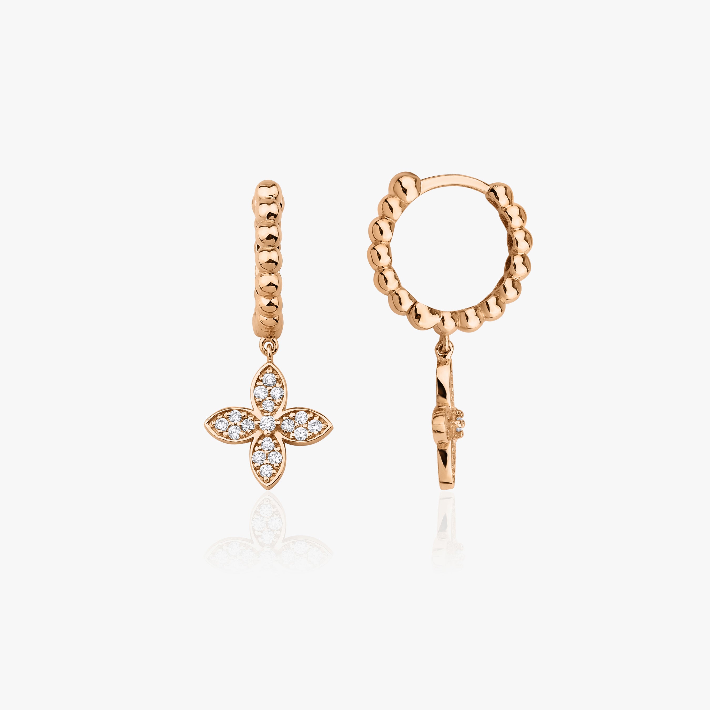 4 Leaf Clover Earrings Available in 14K and 18K Gold