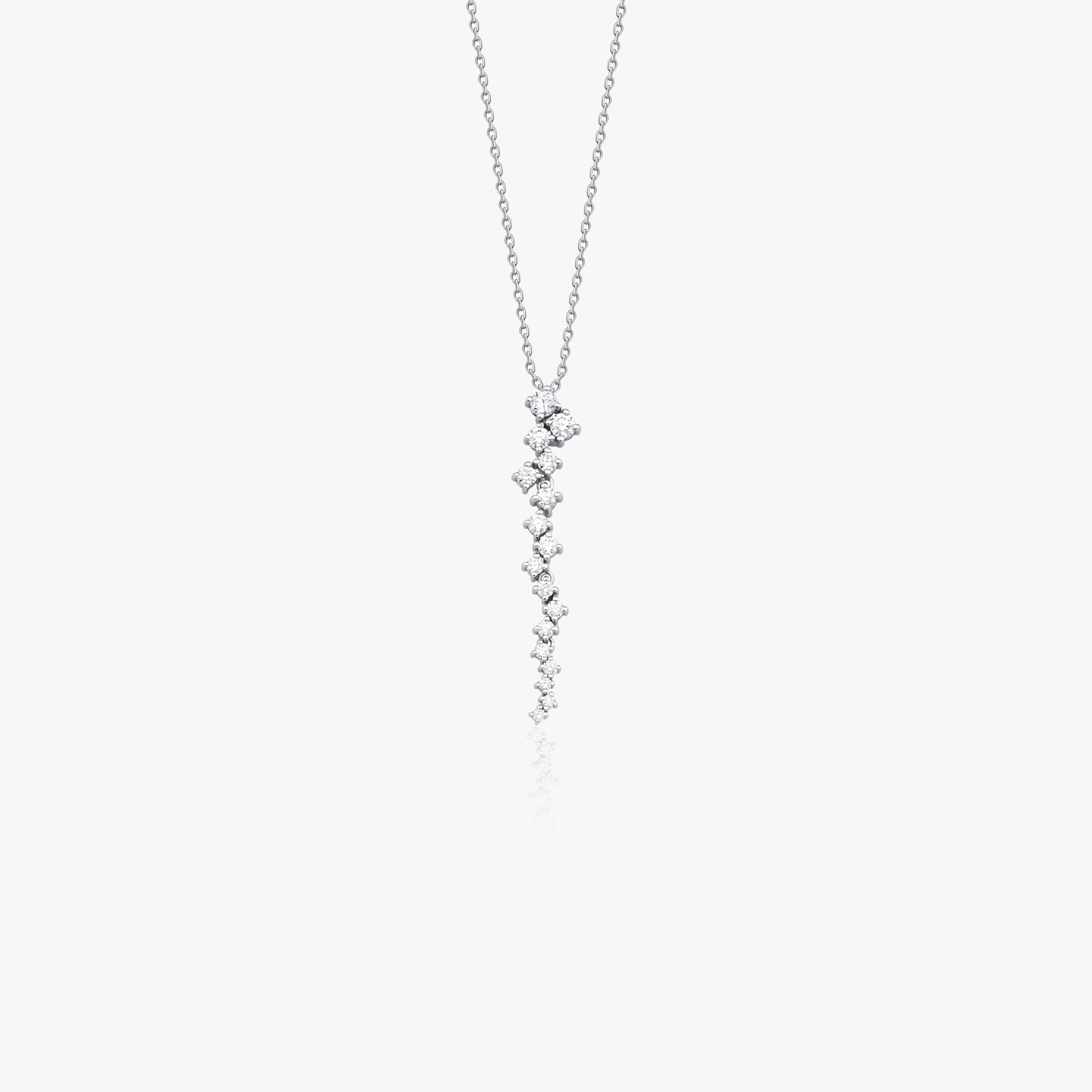 Diamond Lariat Necklace / Diamond WATERFALL