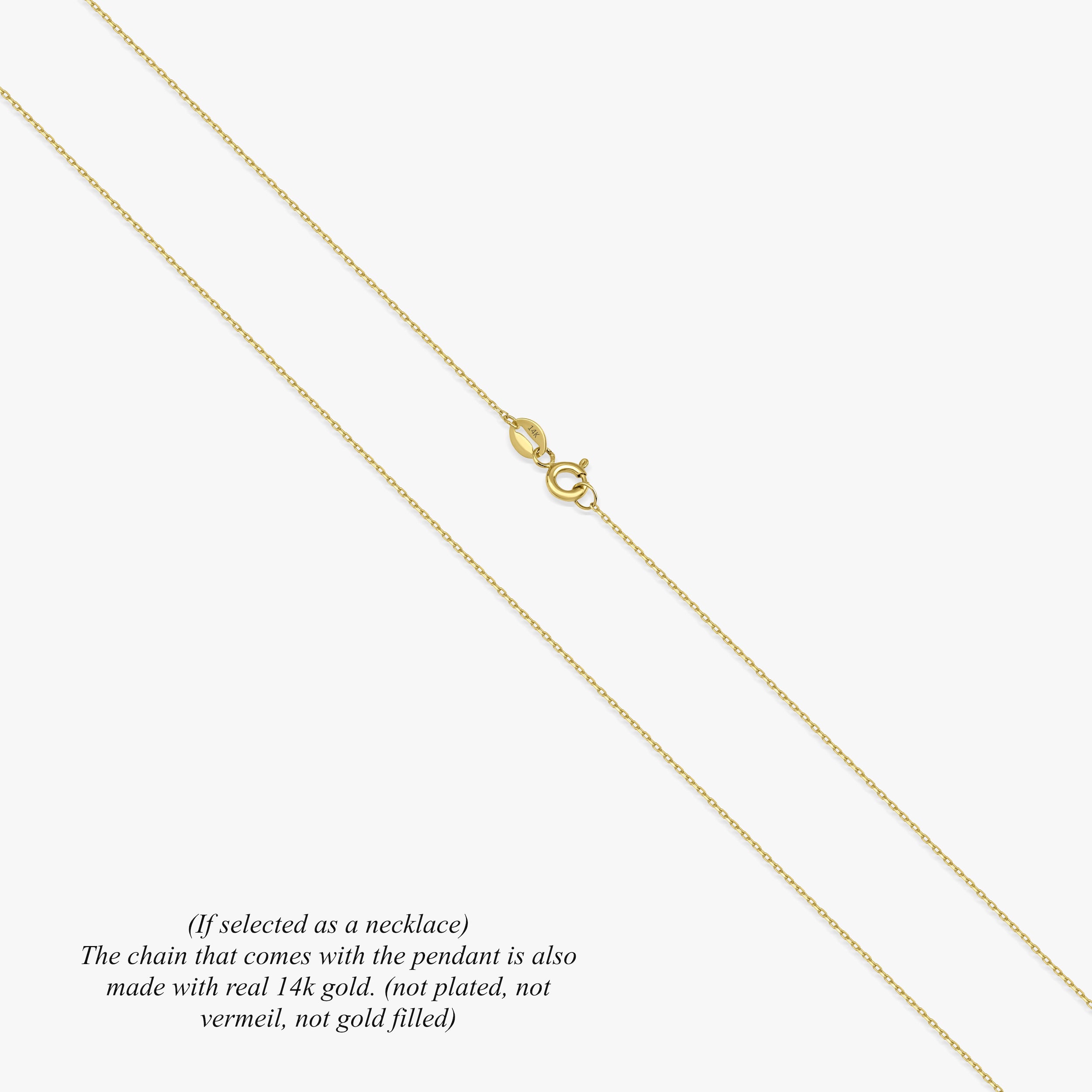 Red Enamel Heart Initial Pendant Necklace in 14K Gold