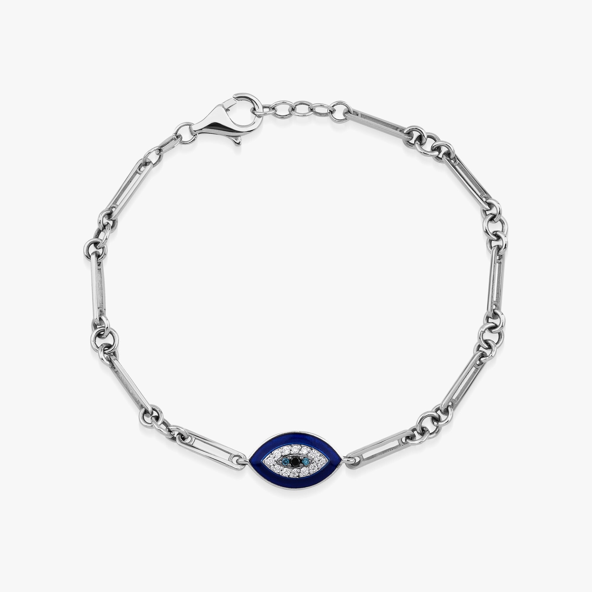 Diamond Evil Eye Bracelet in 14K Gold