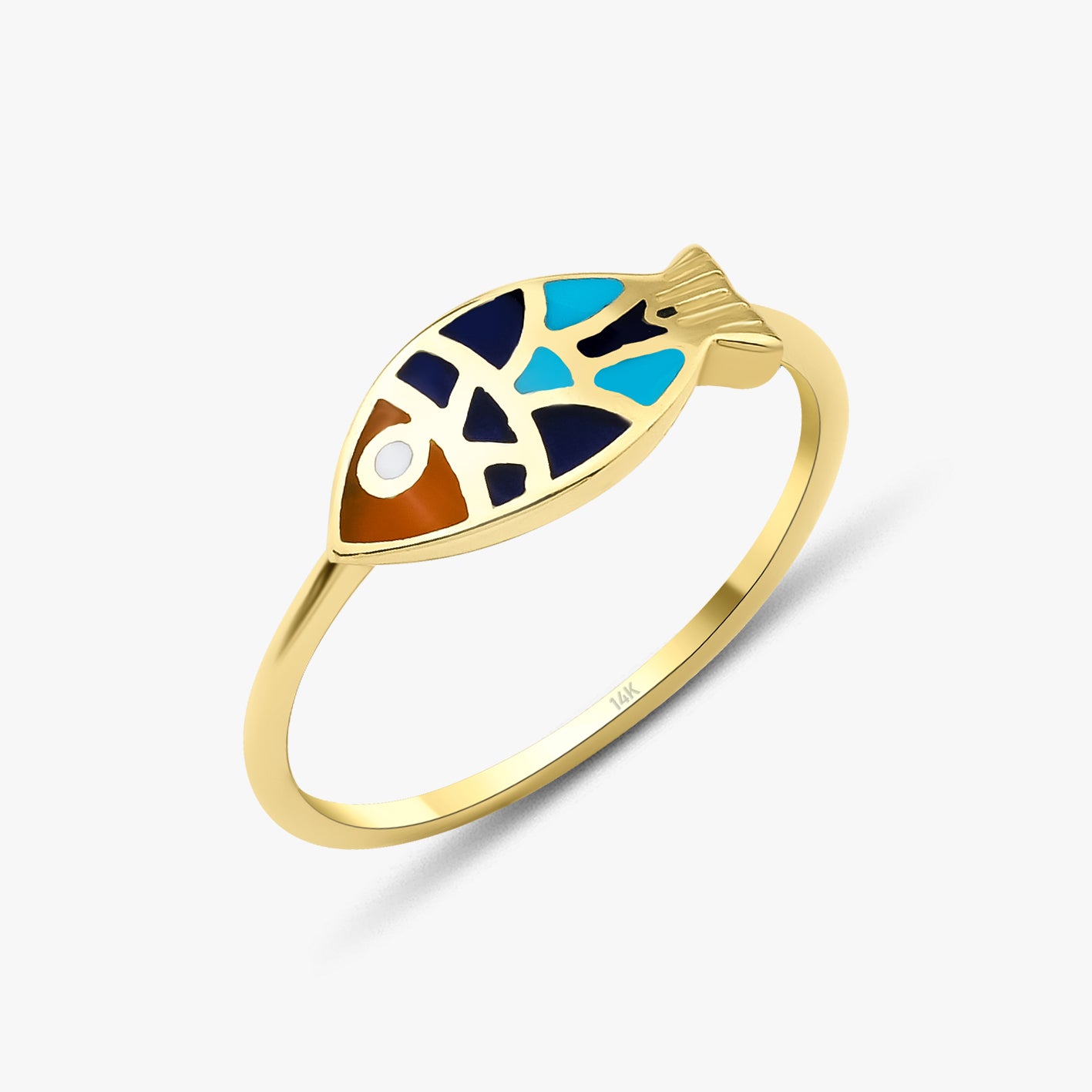 Fish Ring in 14K Gold