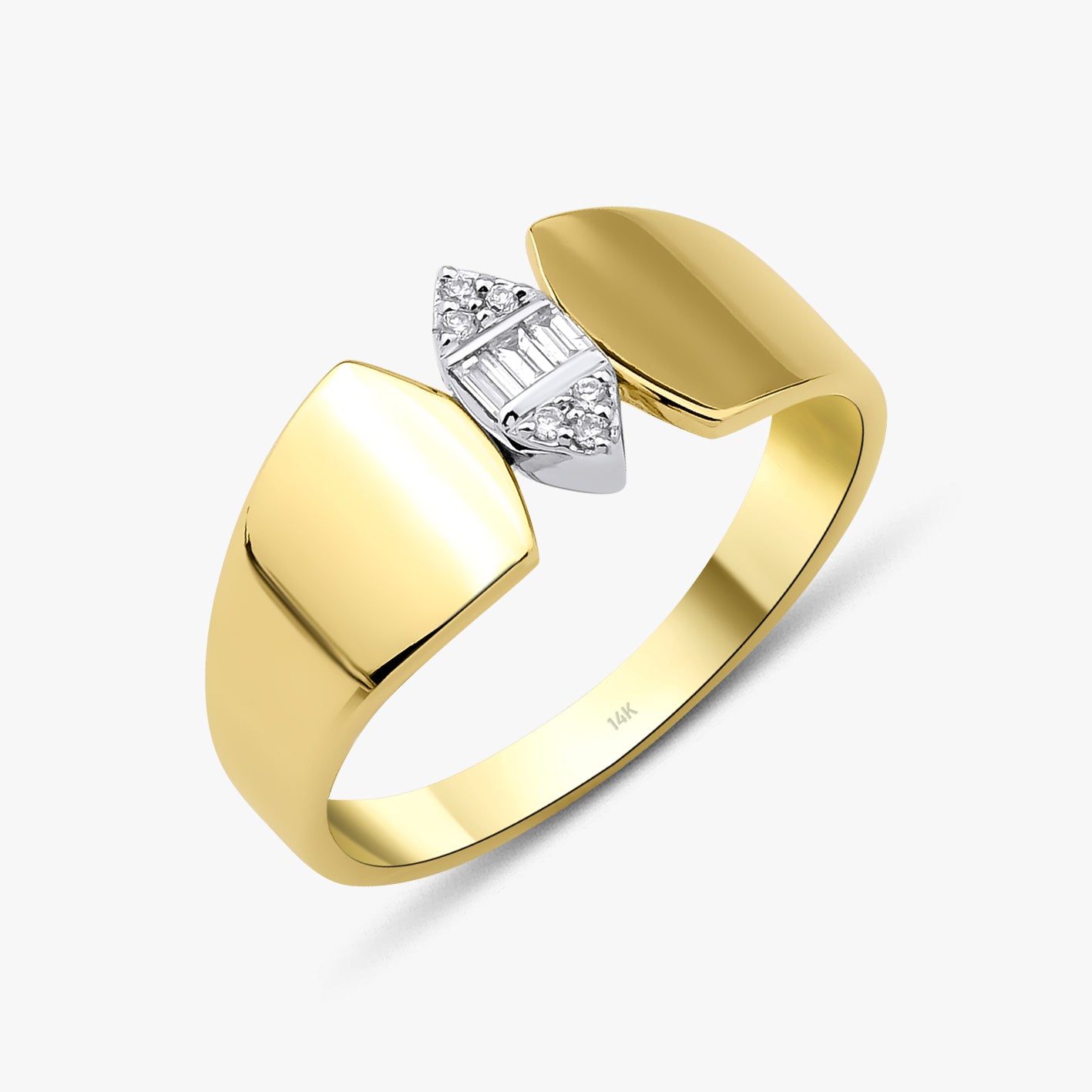 Diamond Marquise Illusion Ring in 14K Gold