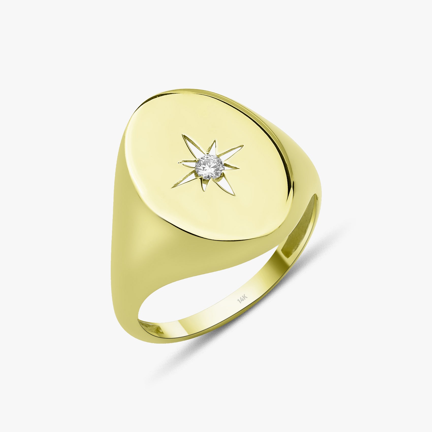 Diamond Polaris Ring in 14K Gold