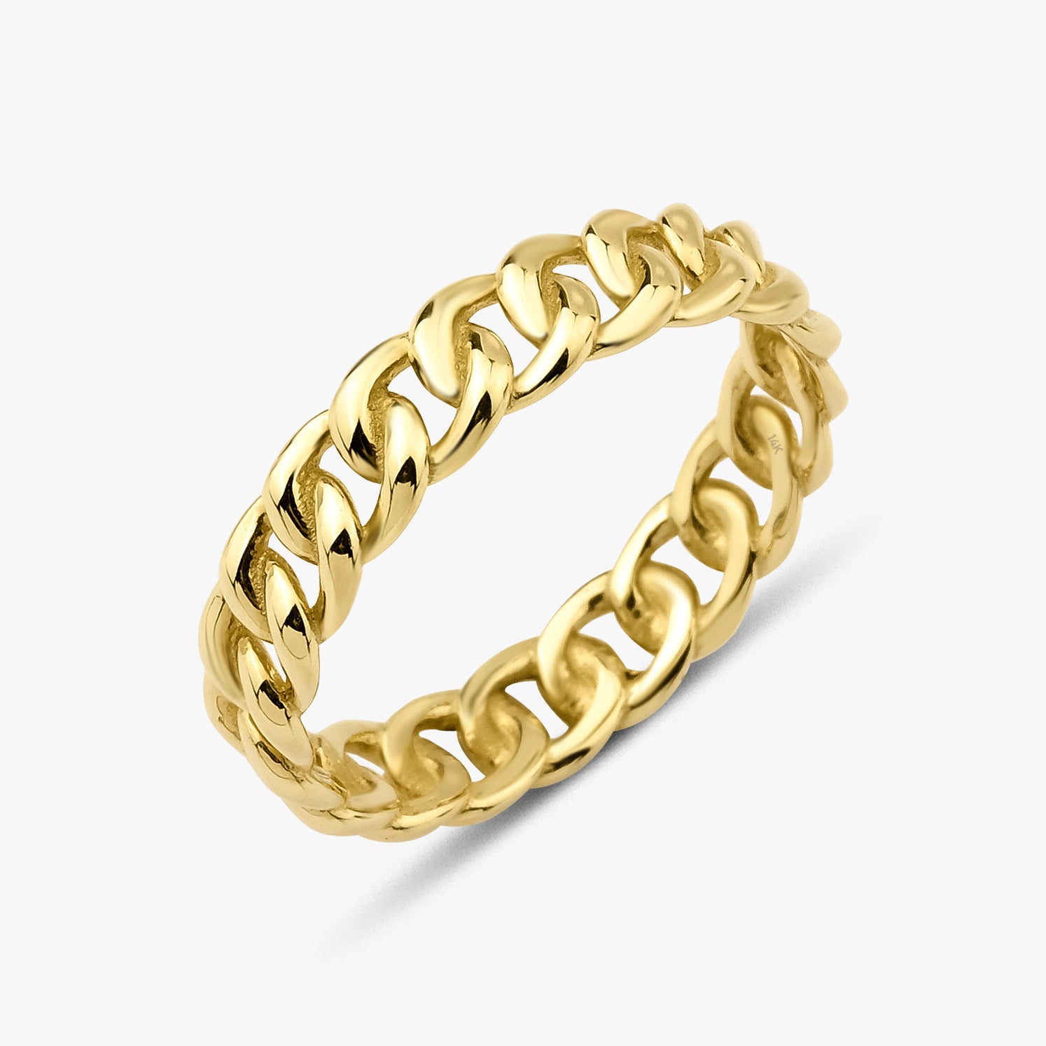 Chain Full Eternity Ring in 14K Gold