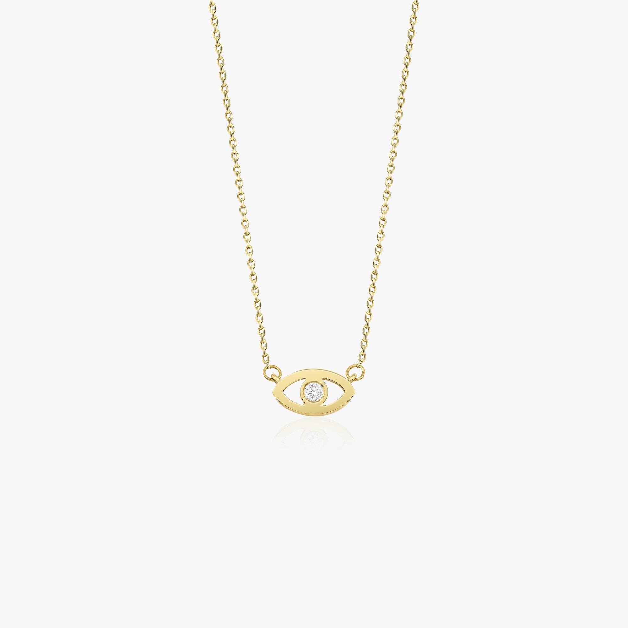 Mini Diamond Evil Eye Necklace