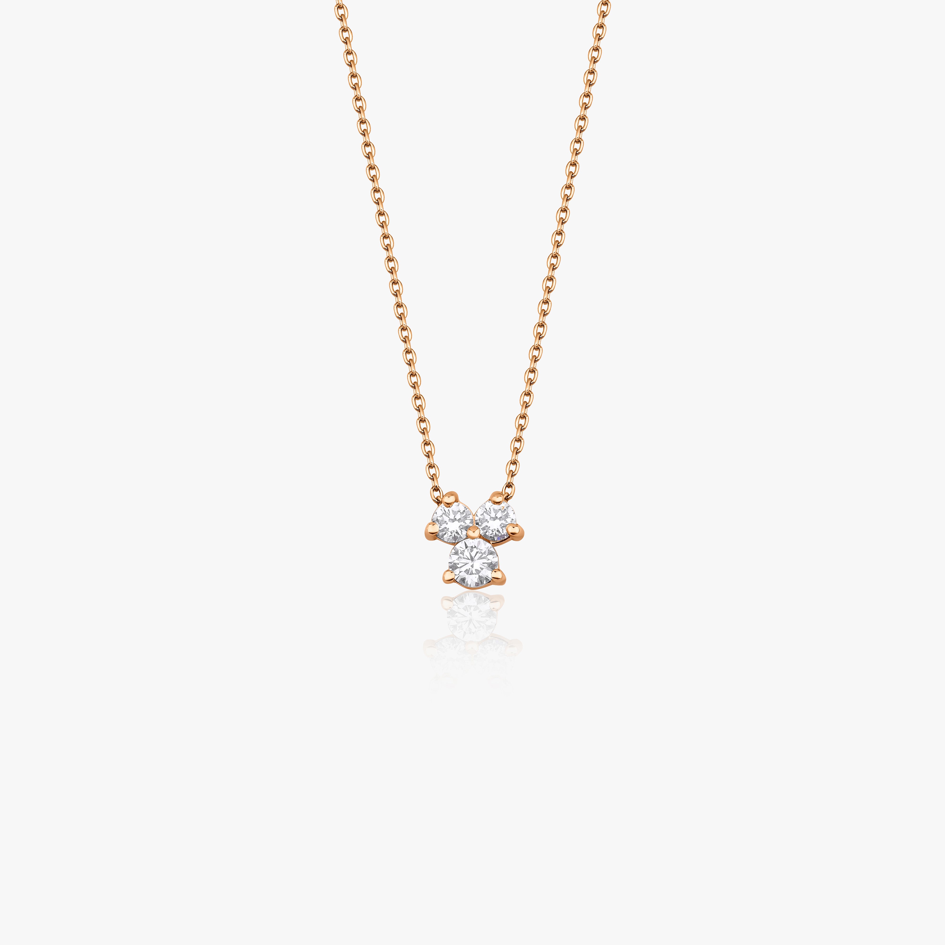 Trio Diamond Necklace Available in 14K and 18K Gold