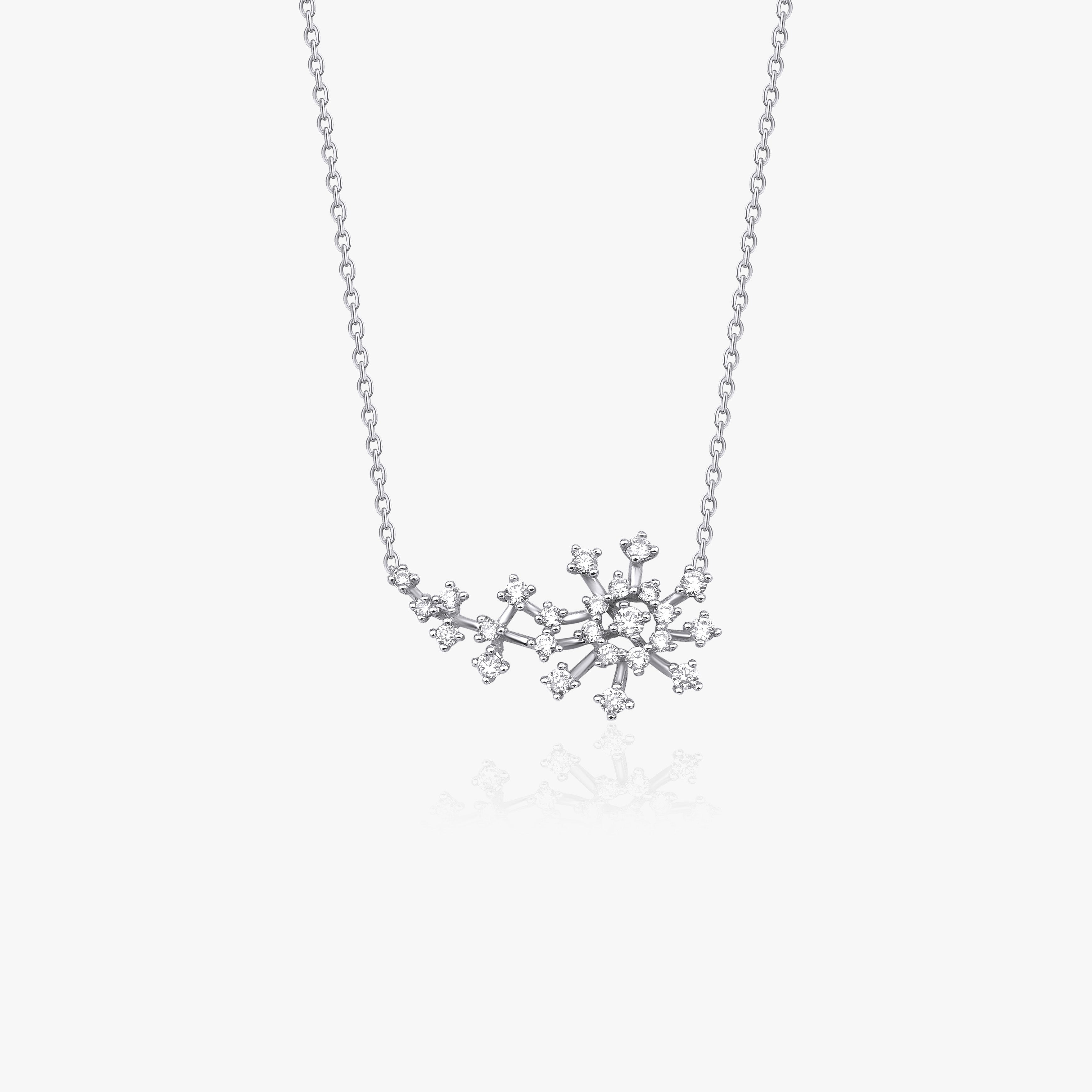 Diamond Comet Necklace Available in 14K and 18K Gold