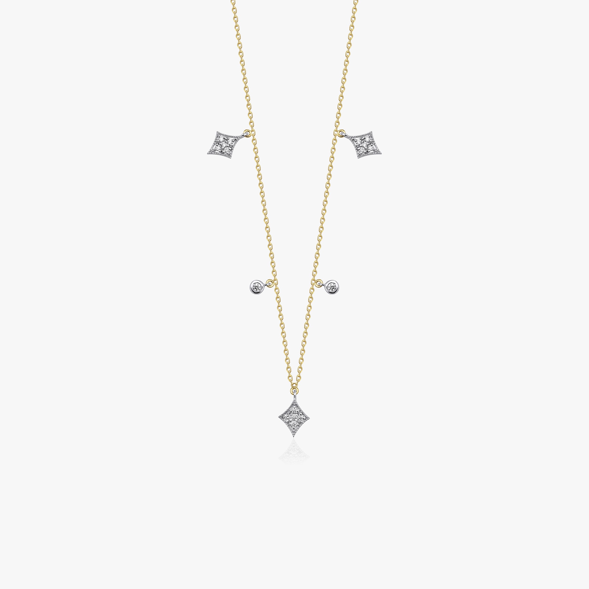 Diamond Dangle Necklace Available in 14K and 18K Gold