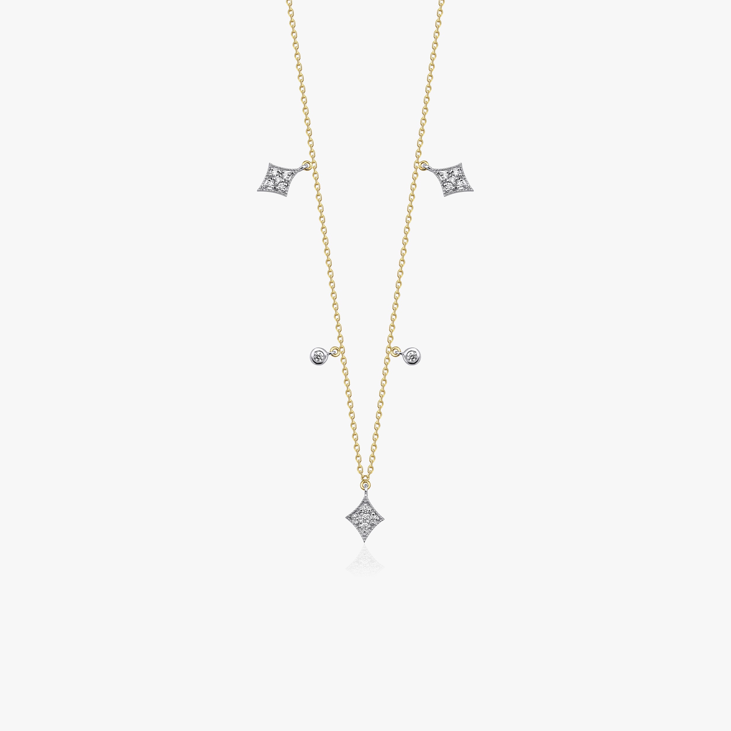 Diamond Dangle Station Necklace