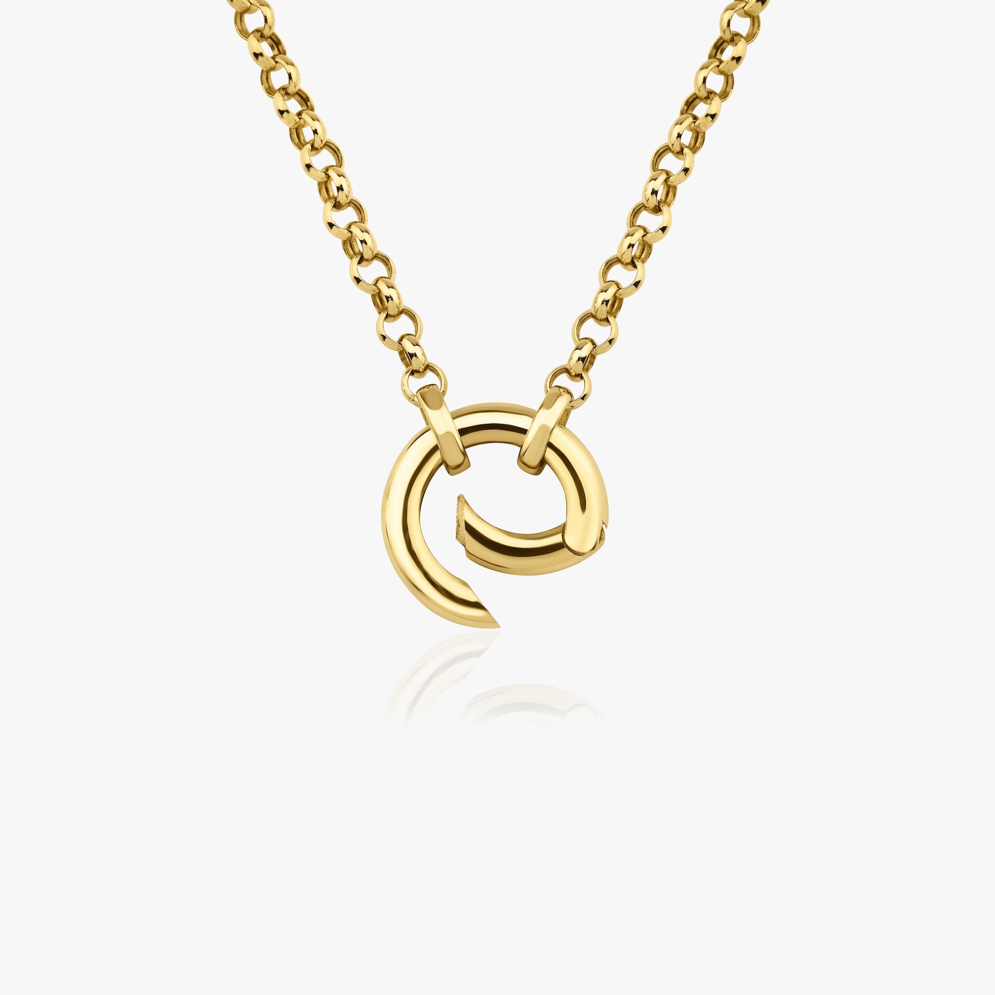 Charm Holder Necklace in 14K Gold