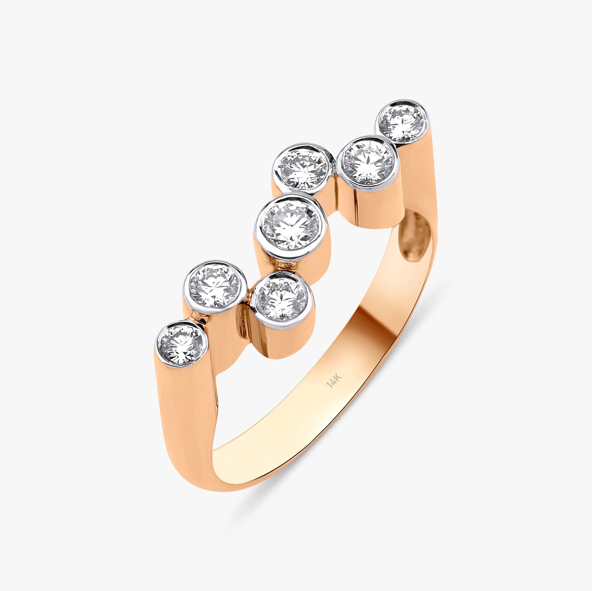 Bezel Diamond Ring in 14K Gold