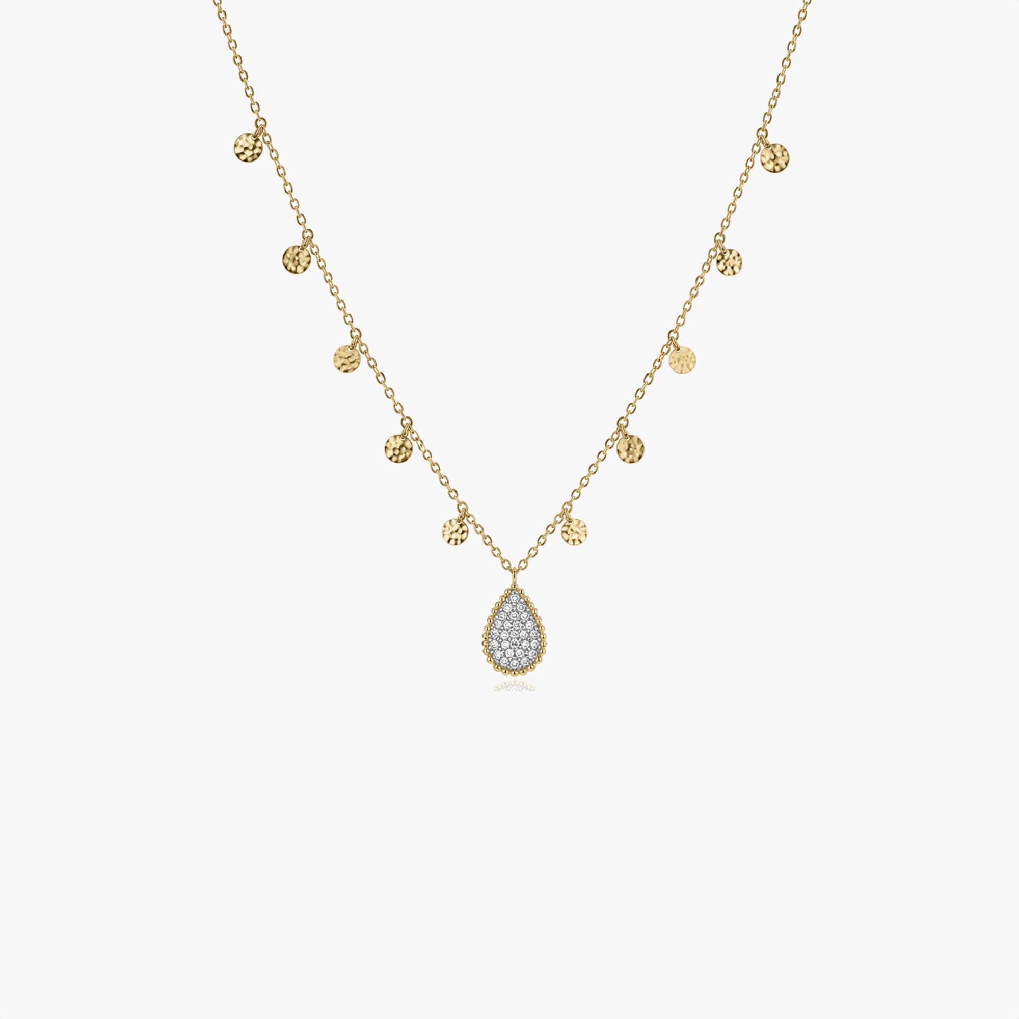Aurelia Raindrop Necklace in 14K Gold