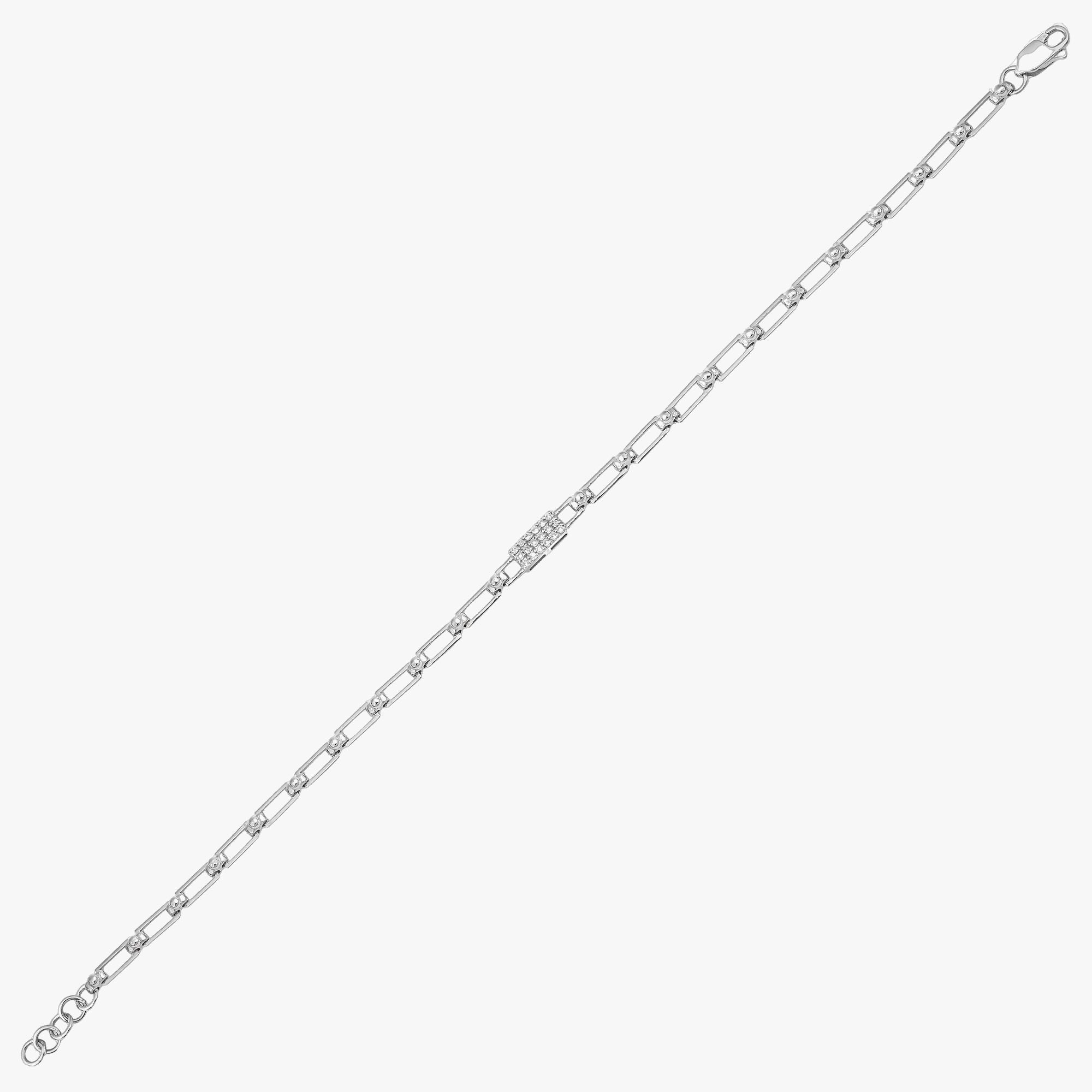 Pave Diamond Chain Bracelet in 14K Gold