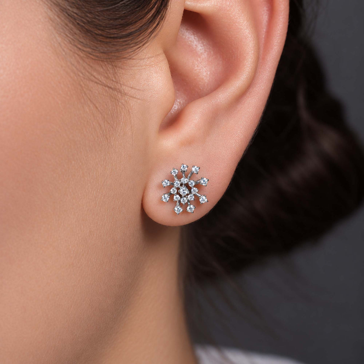 Single Celestial Diamond Stud in 14K Gold