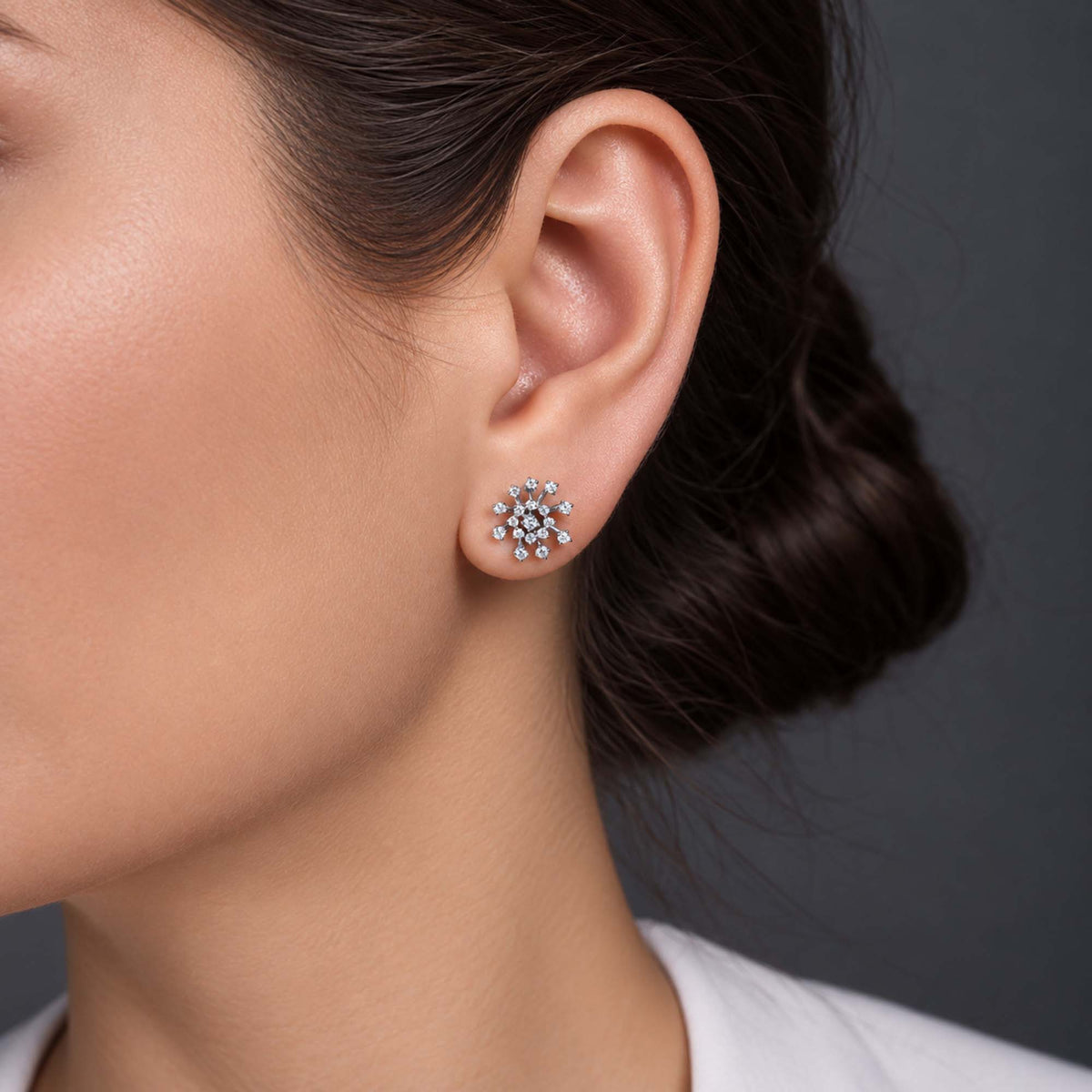 Single Celestial Diamond Stud in 14K Gold