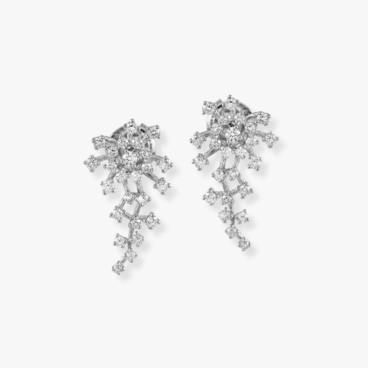 Diamond Comet Studs in 14K Gold