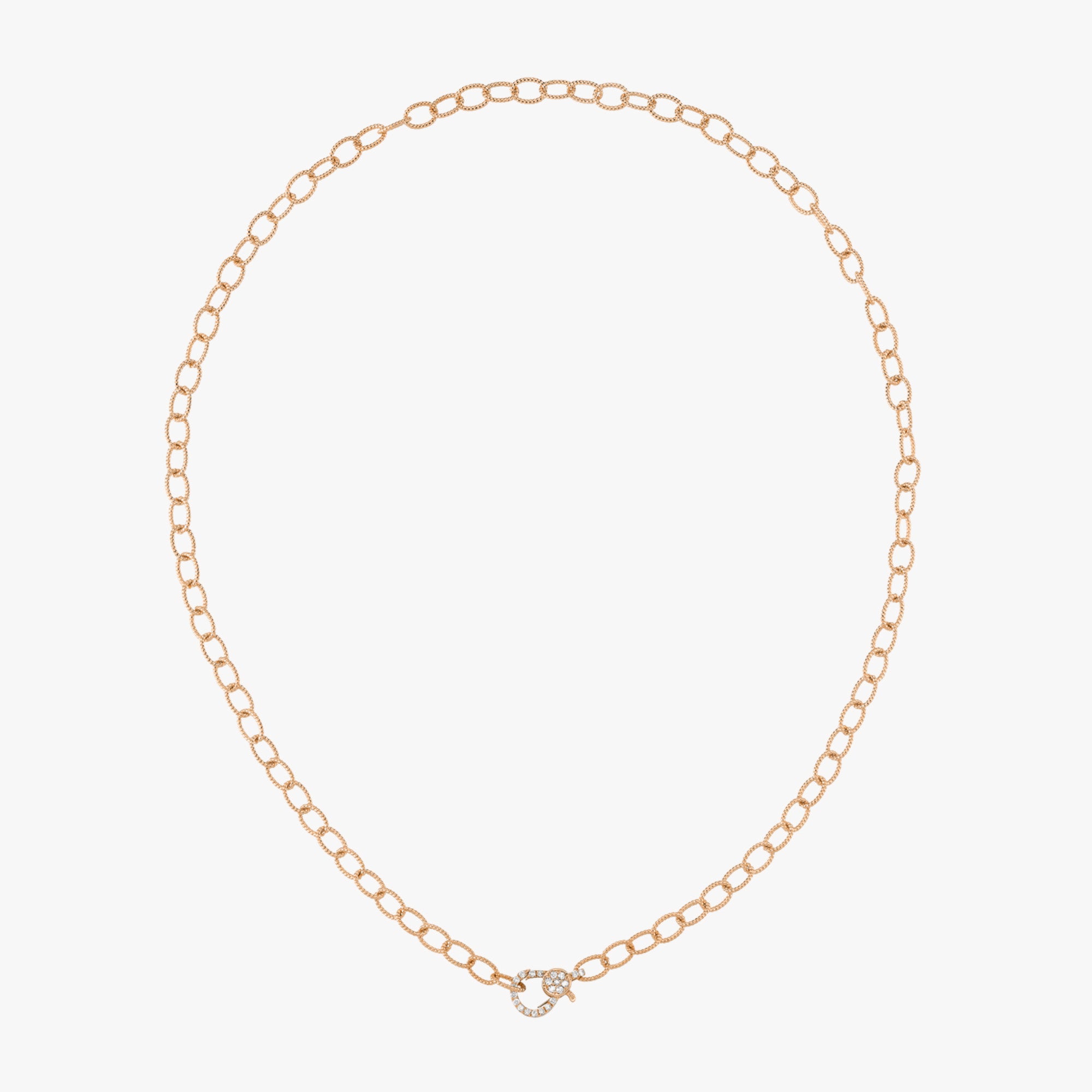 Double Sided Diamond Lock Necklace
