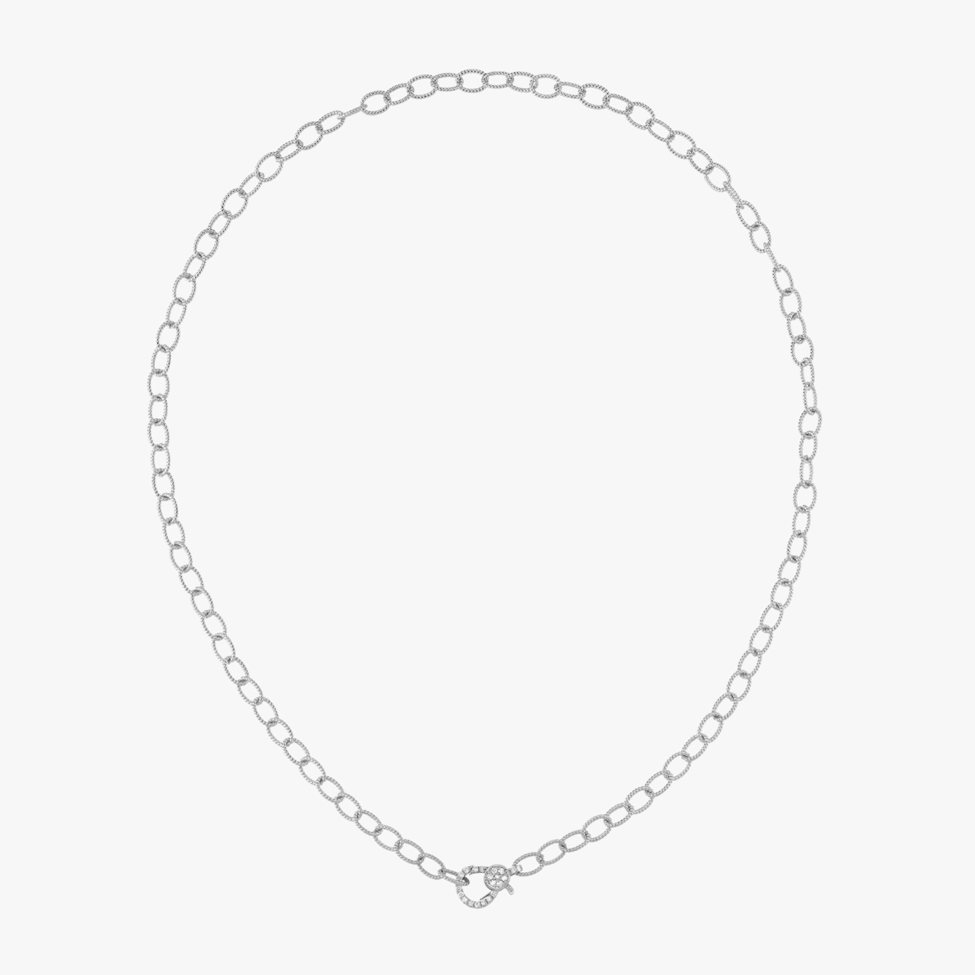 Double Sided Diamond Lock Necklace