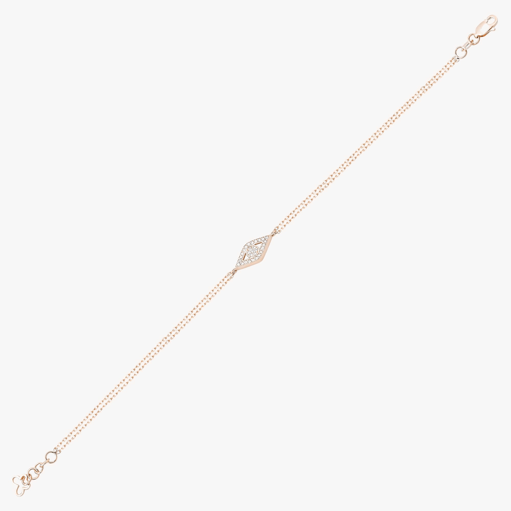 Diamond Evil Eye Bracelet in 14K Gold