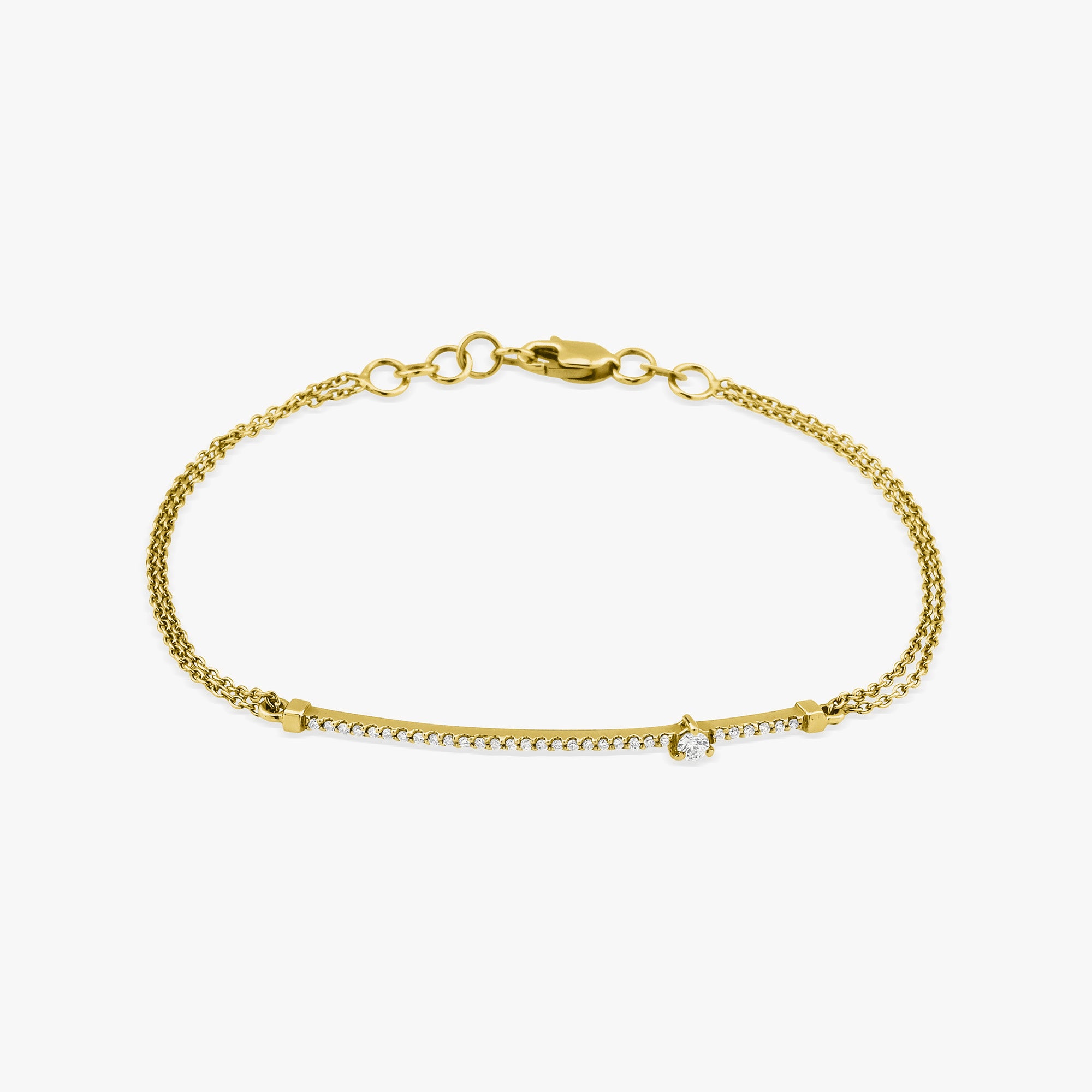 Diamond Bar Bracelet in 14K Gold