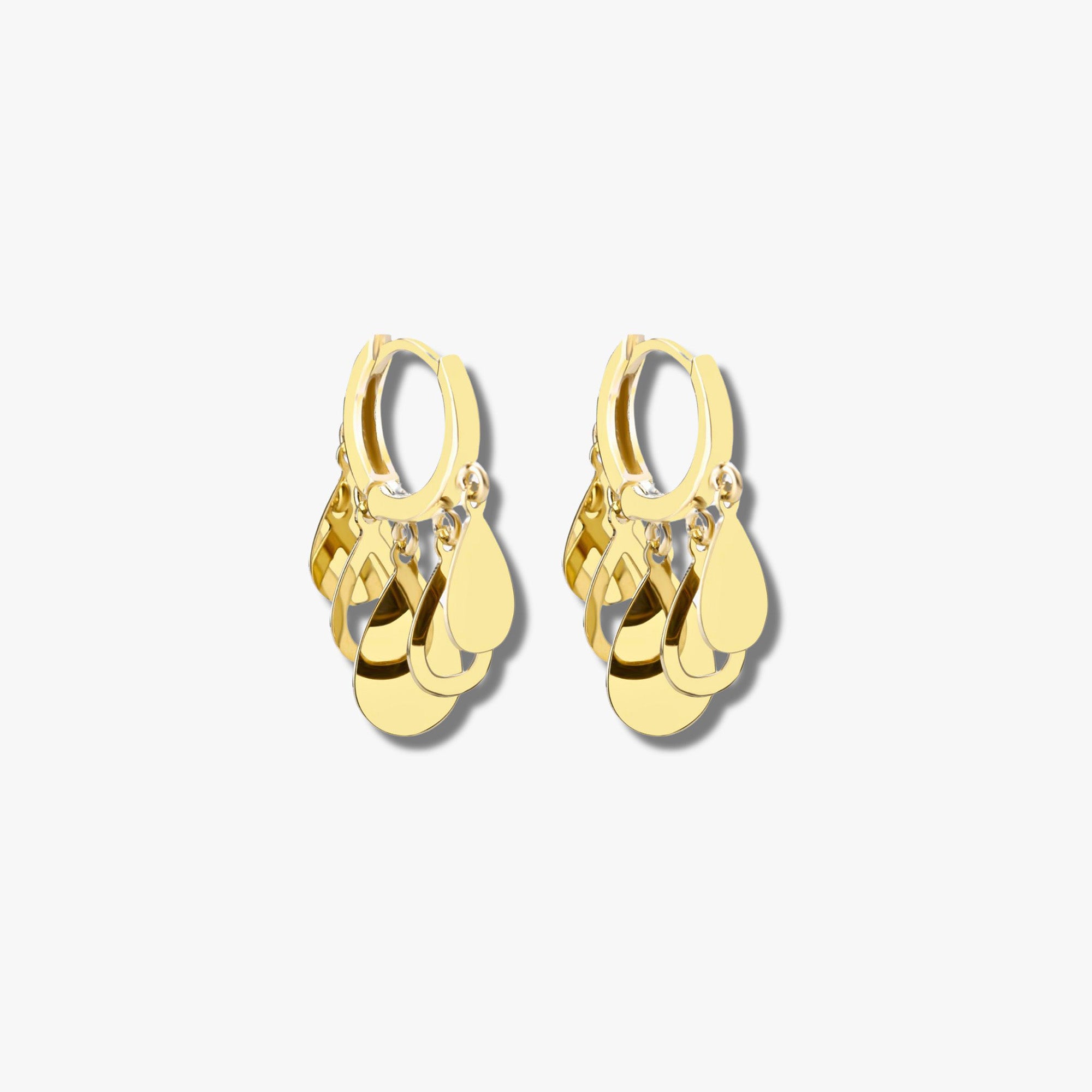 Dangle Drop Earrings in 14K Gold