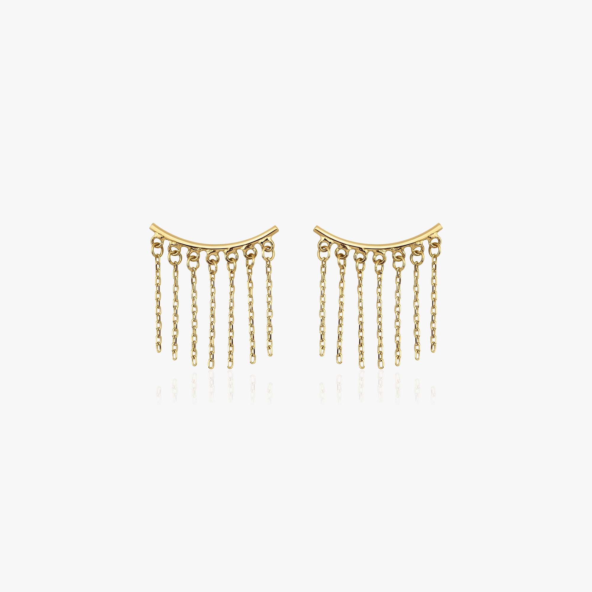 Golden Niagara Fall Earrings in 14K Gold