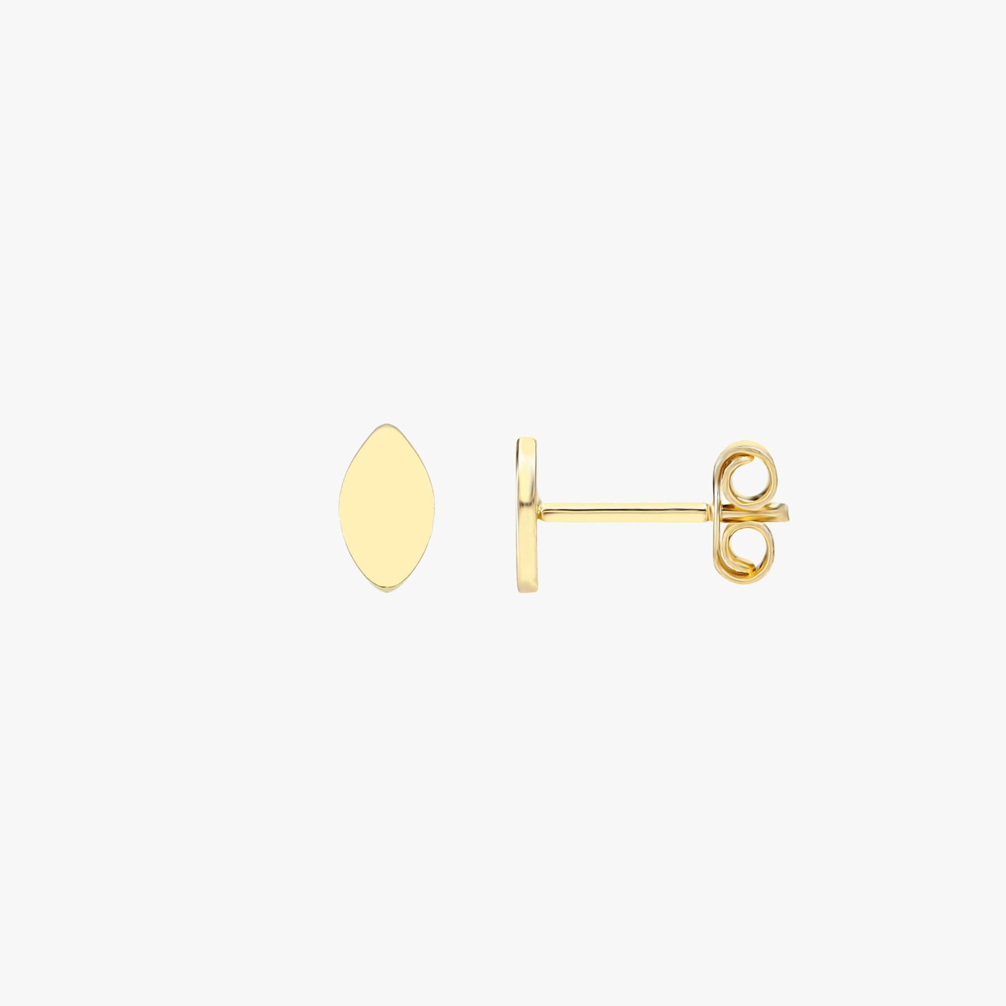 Mini Marquise Studs in 14K Gold