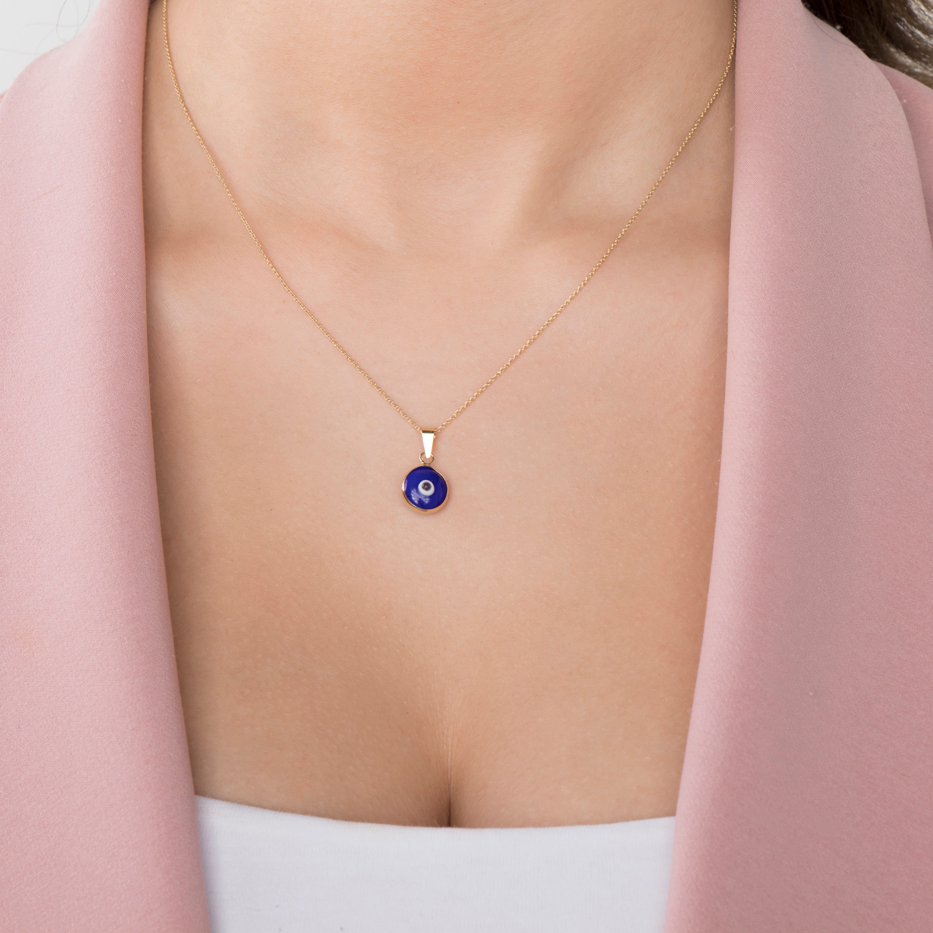 Navy Blue Evil Eye Charm