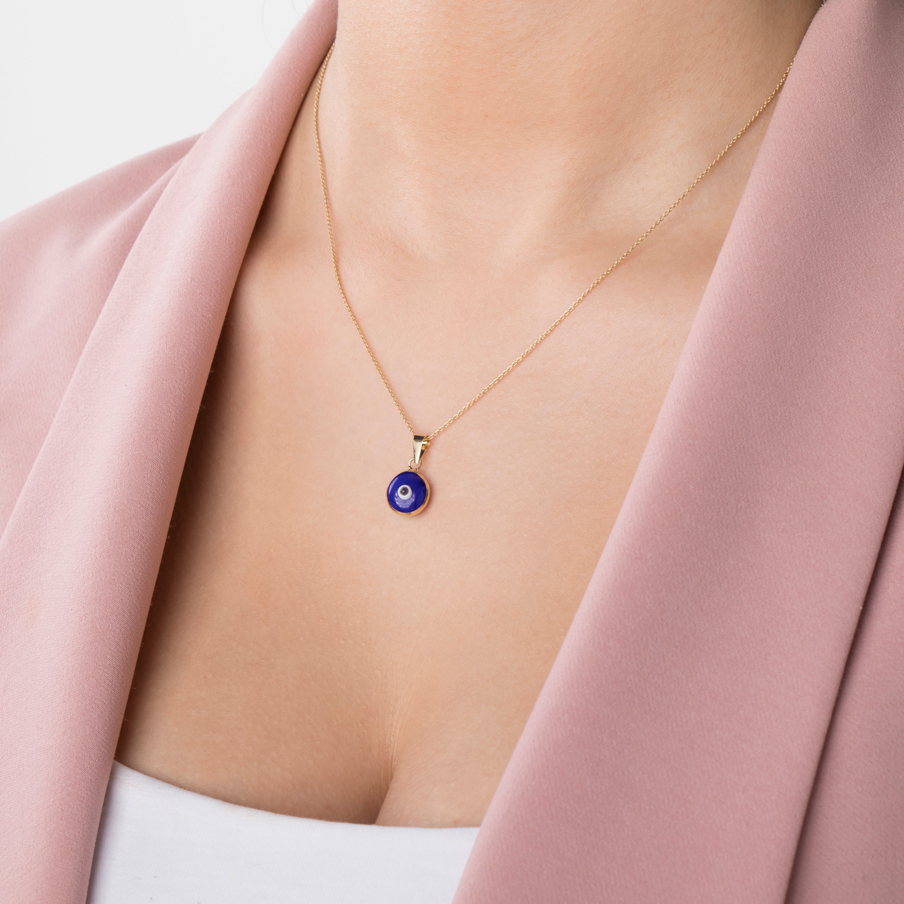 Navy Blue Evil Eye Charm
