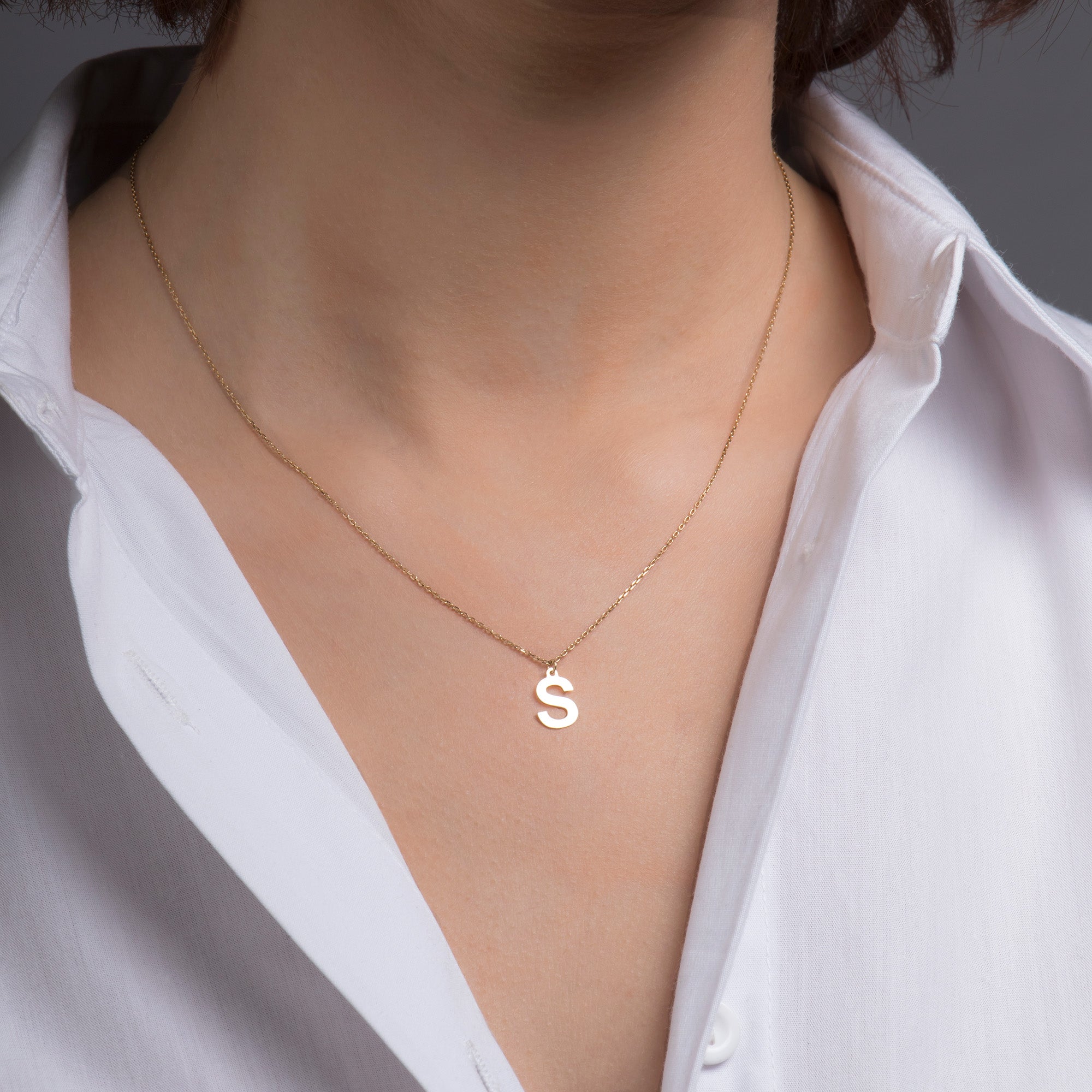Mini Initial Charms in 14k Gold