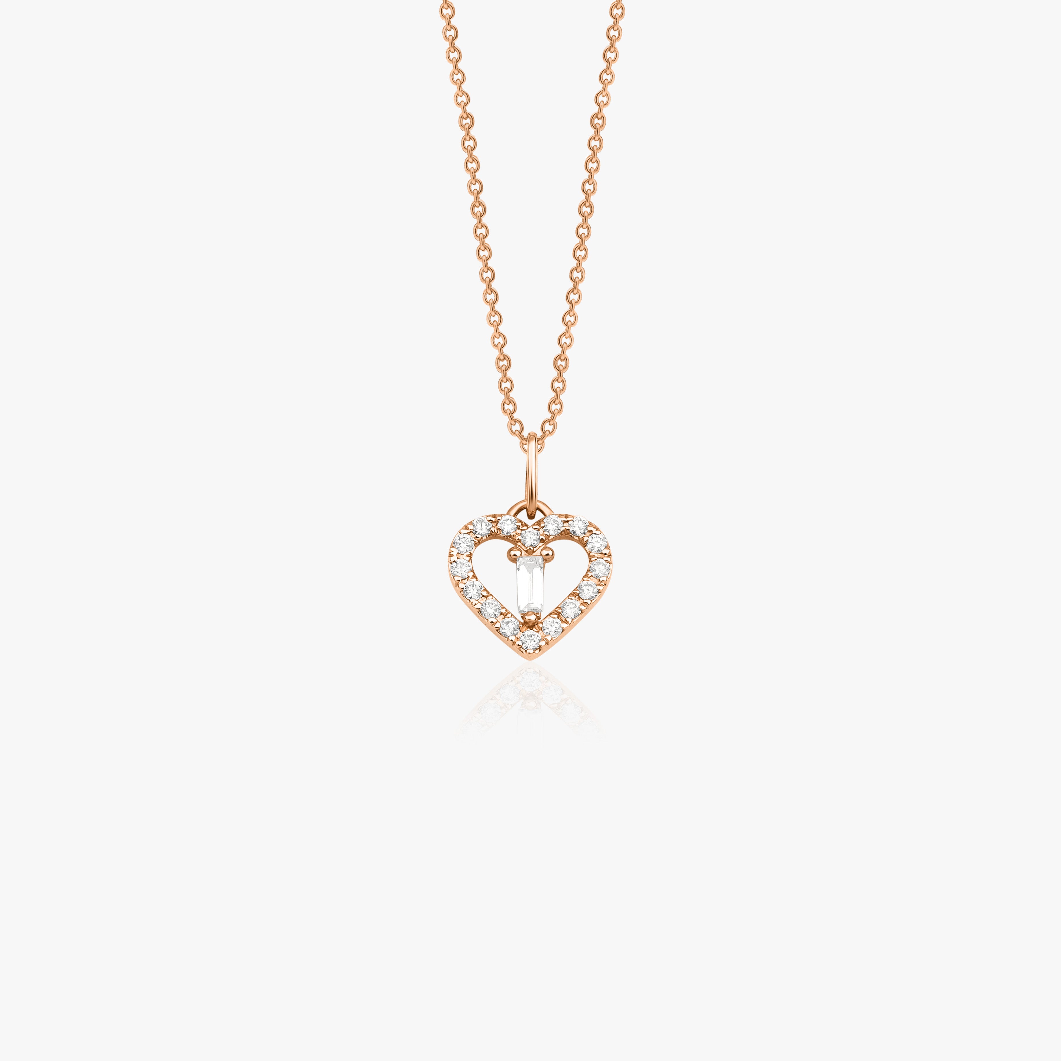 Diamond Heart Pendant Necklace